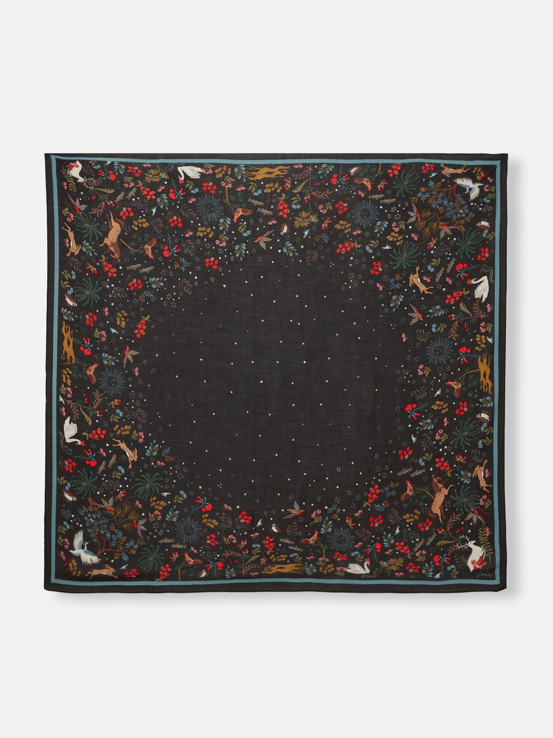 Middleton Black Printed Square Scarf - Image 5 of 6