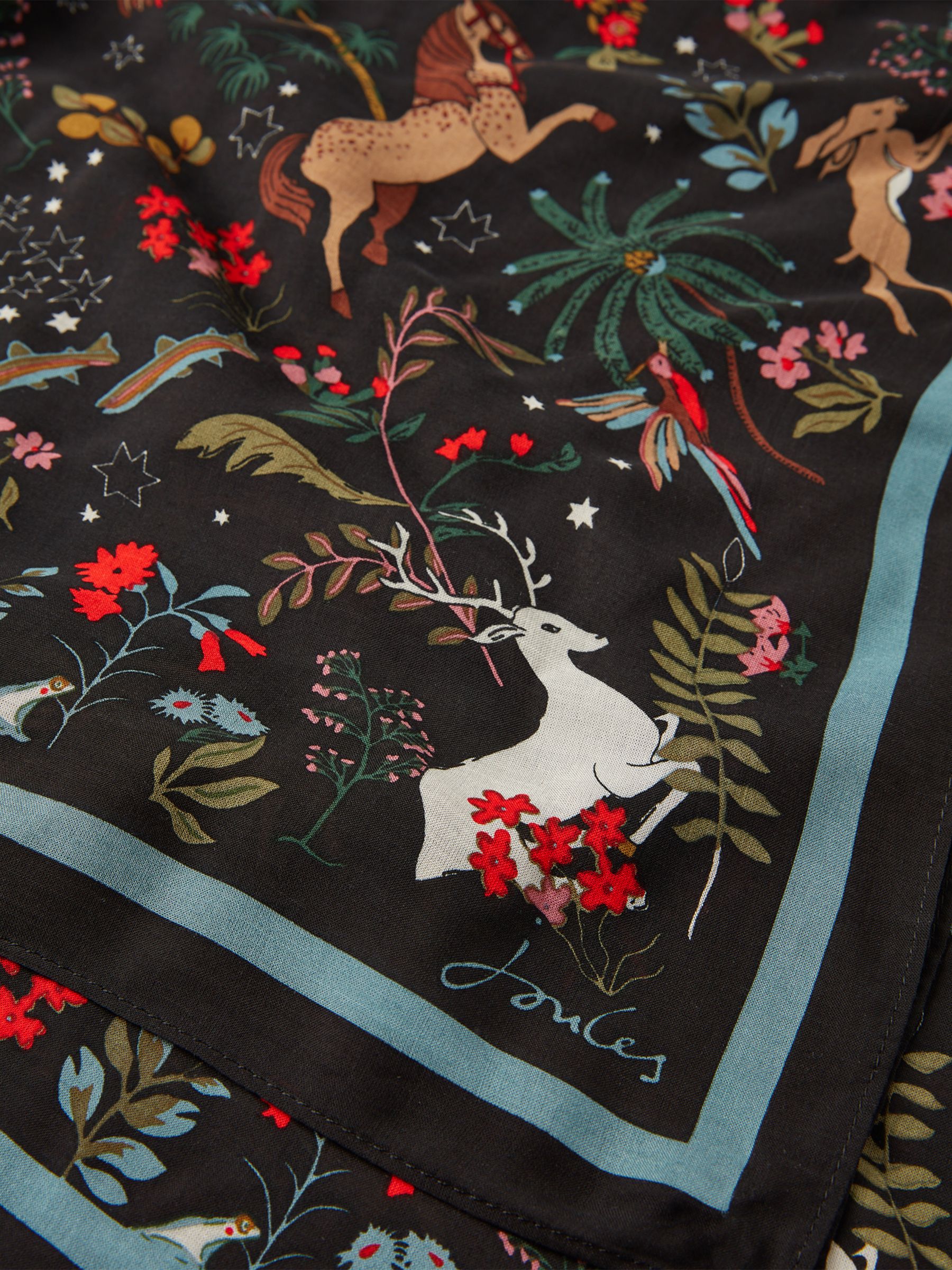 Middleton Black Printed Square Scarf - Image 6 of 6