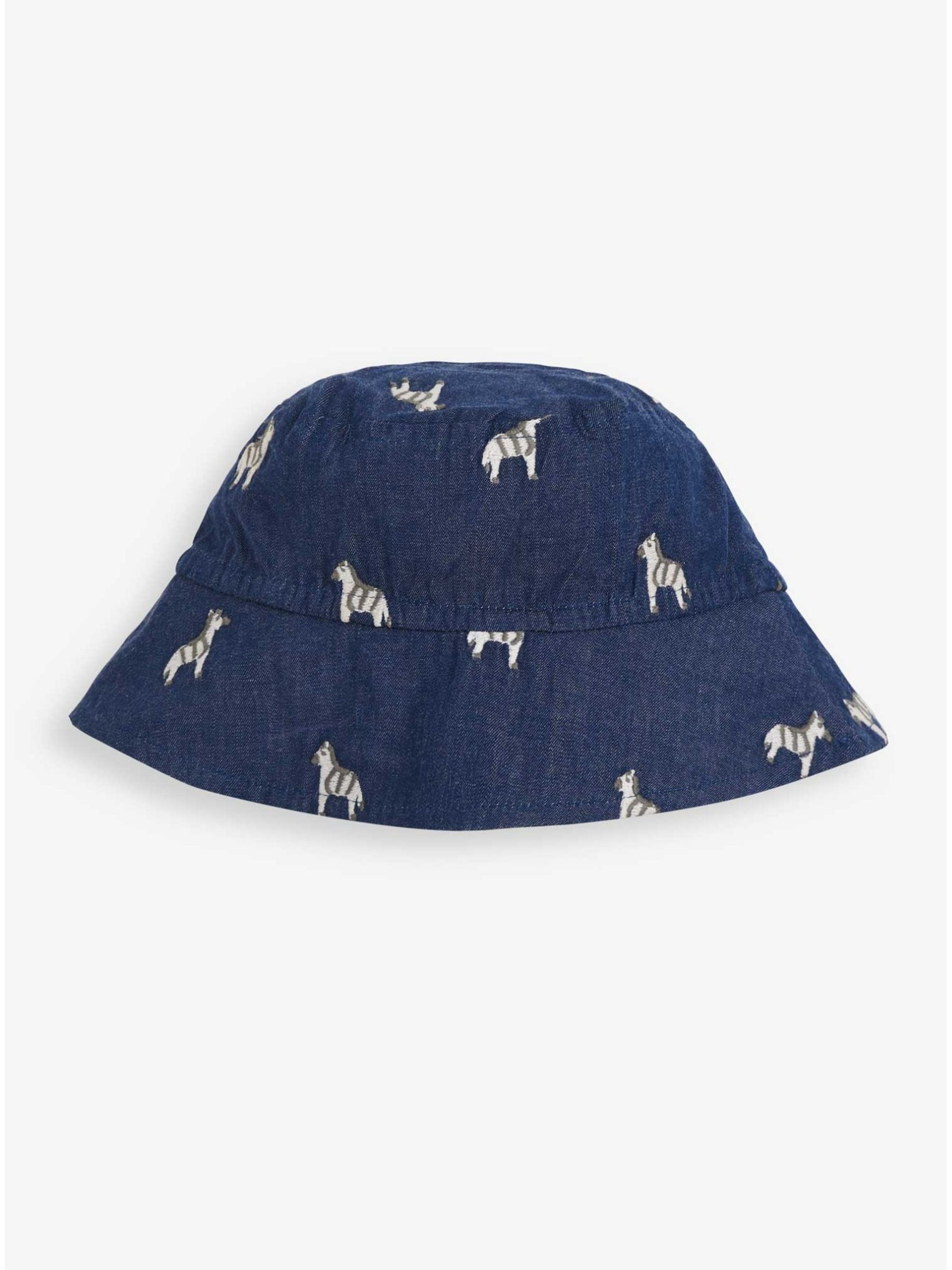 Chambray Kids' Zebra Embroidered Sun Hat - Image 1 of 1