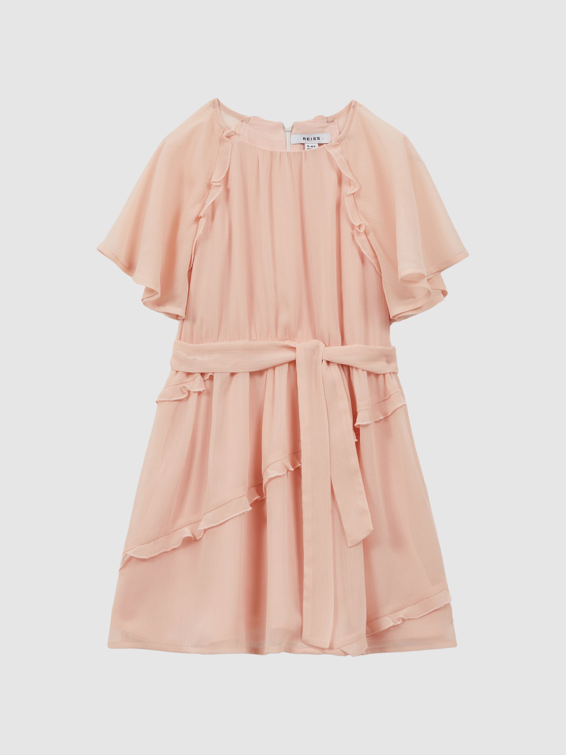 Belted Frill Dress in Pink - Image 2 of 6