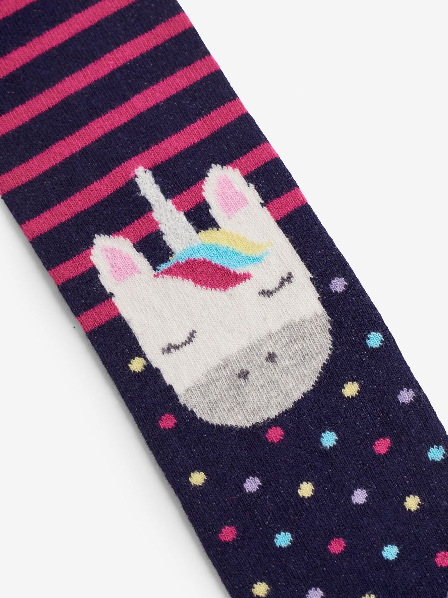 Navy Unicorn Knee Cotton Rich Tights - Image 2 of 3