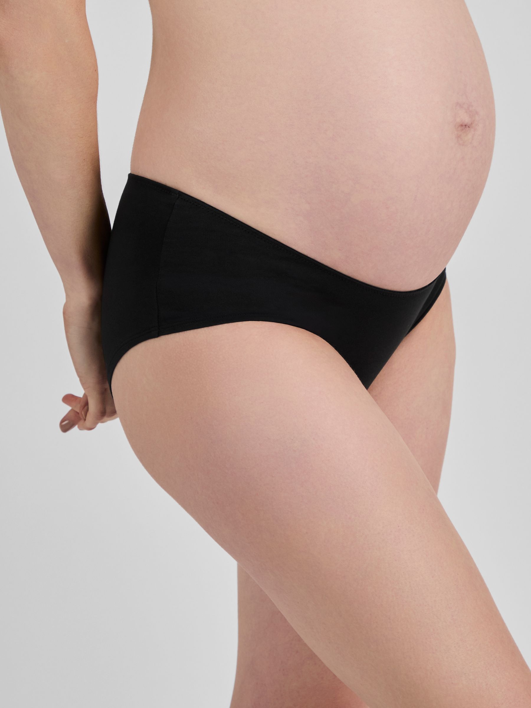 Black 3-Pack Maternity Knicker Shorts - Image 2 of 3