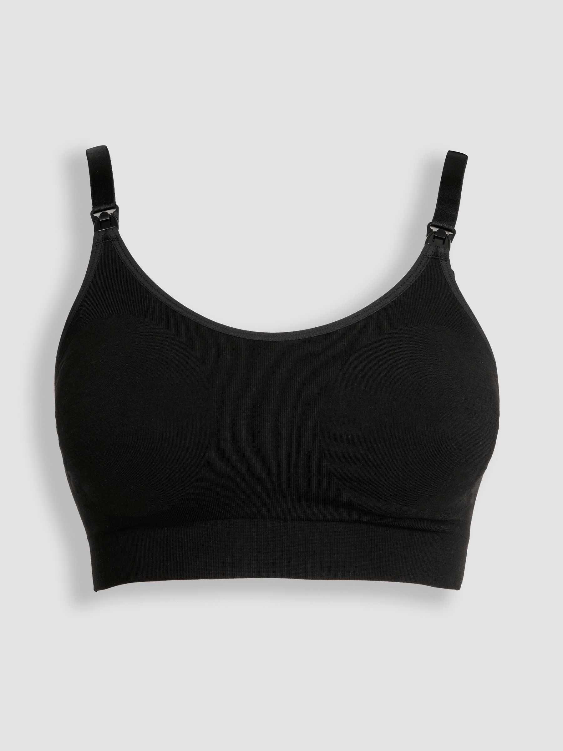 Black and White 2-Pack Cotton Seamless Nursing Bras - Image 8 of 11