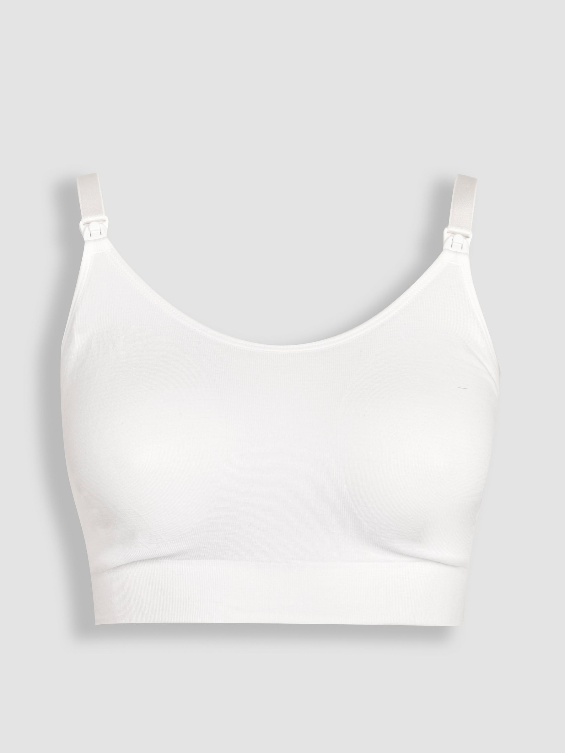 Black and White 2-Pack Cotton Seamless Nursing Bras - Image 9 of 11