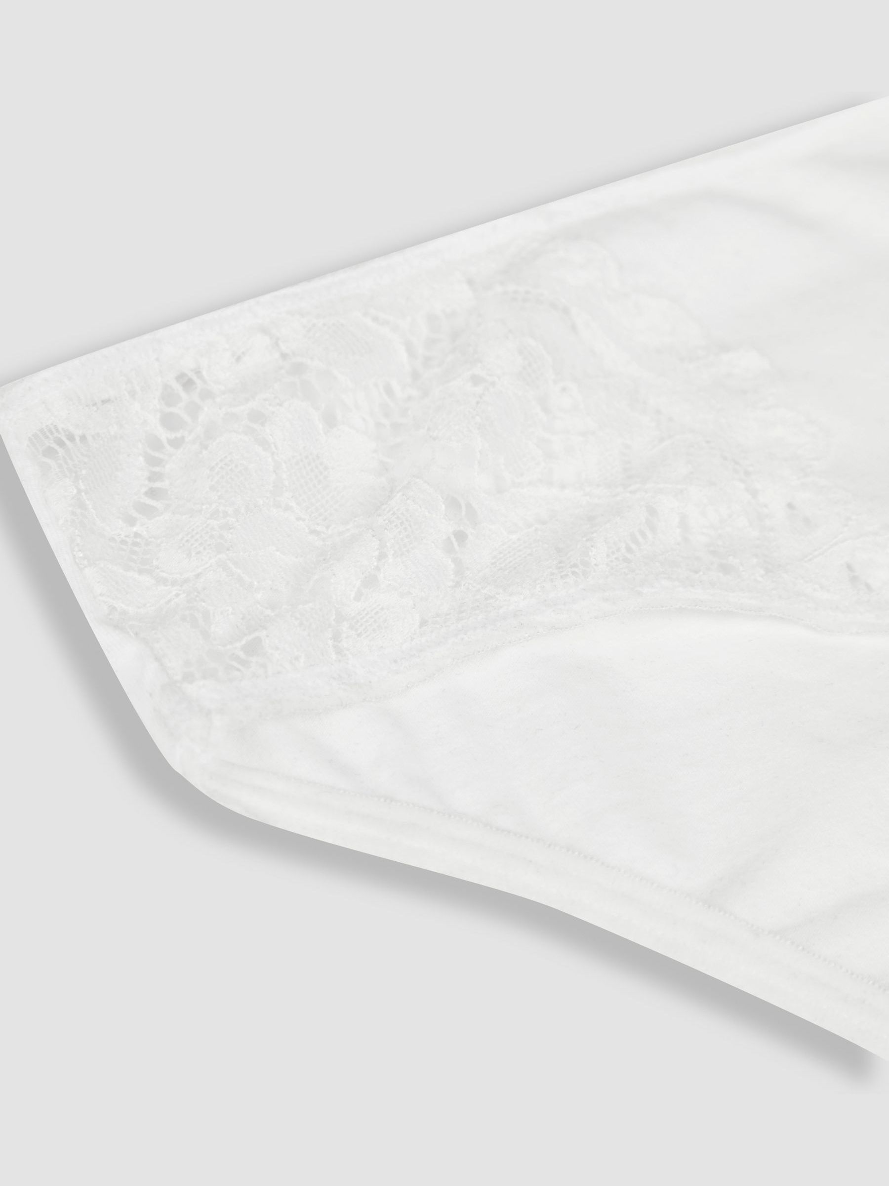 White 3-Pack Lace Trim Maternity Knickers - Image 5 of 5