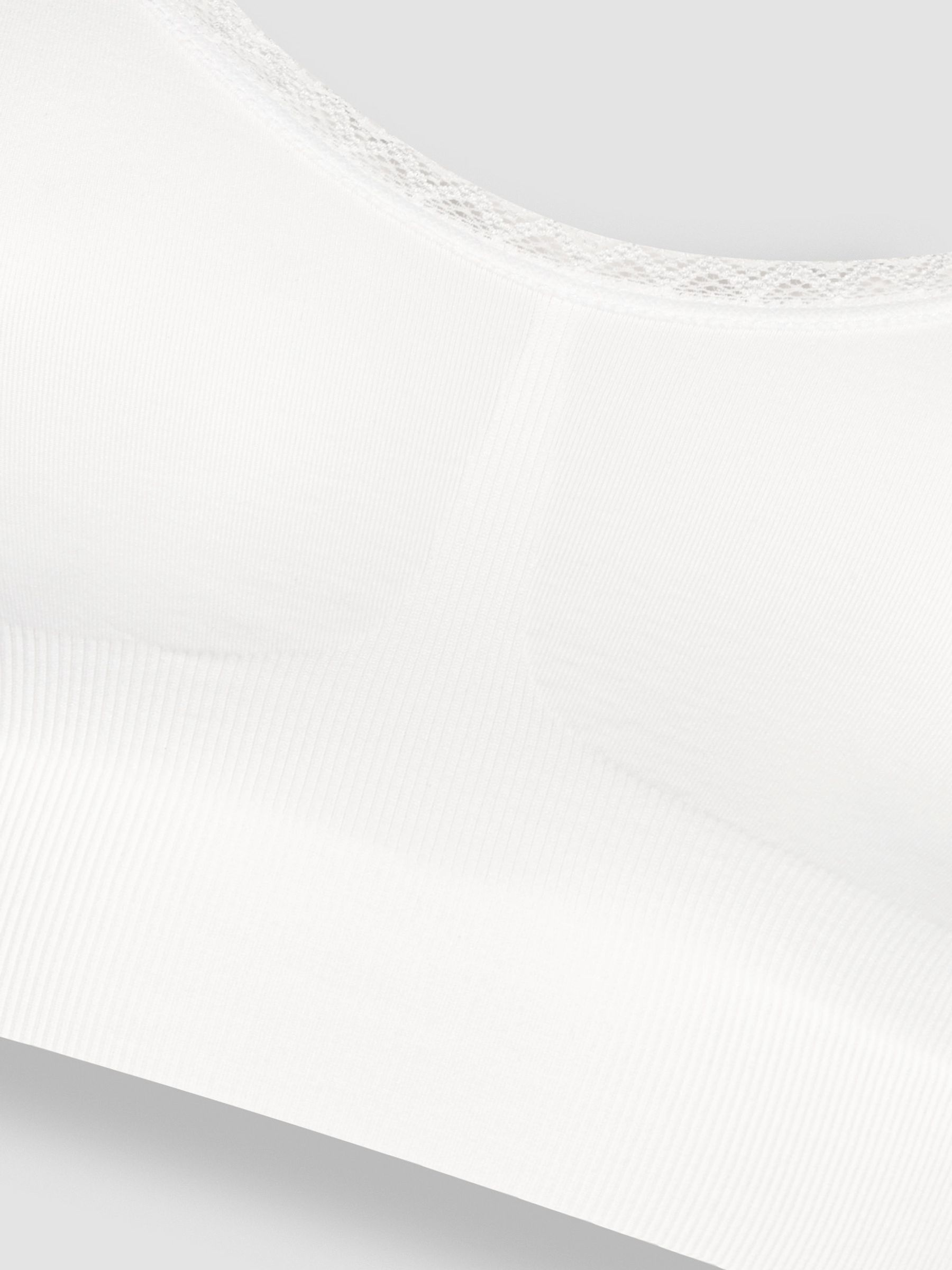 White Emma-Jane Cotton Rich Lace Trim Seamless Nursing Bra - Image 5 of 5