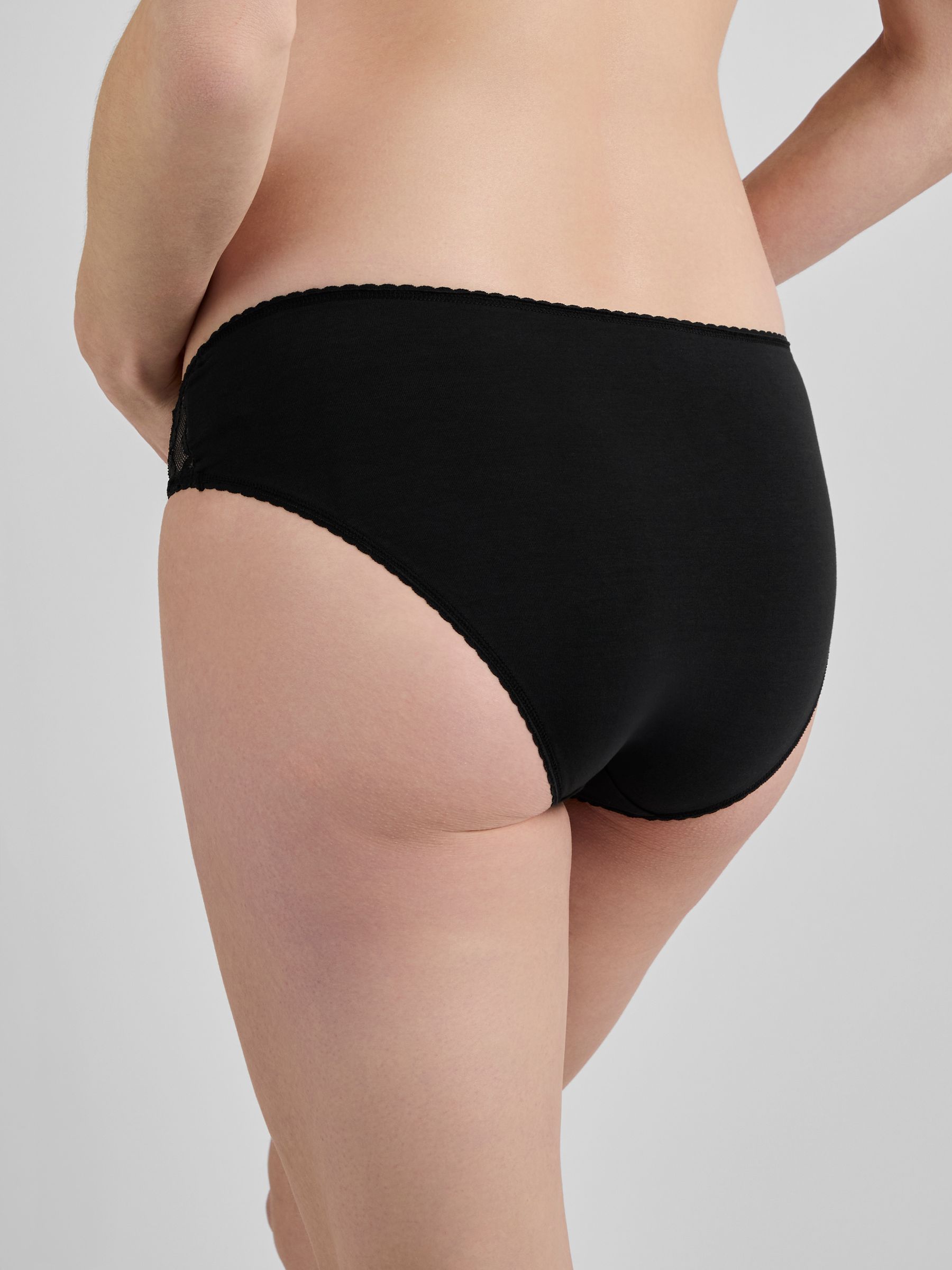 Black 3-Pack Lace Trim Maternity Knickers - Image 3 of 5