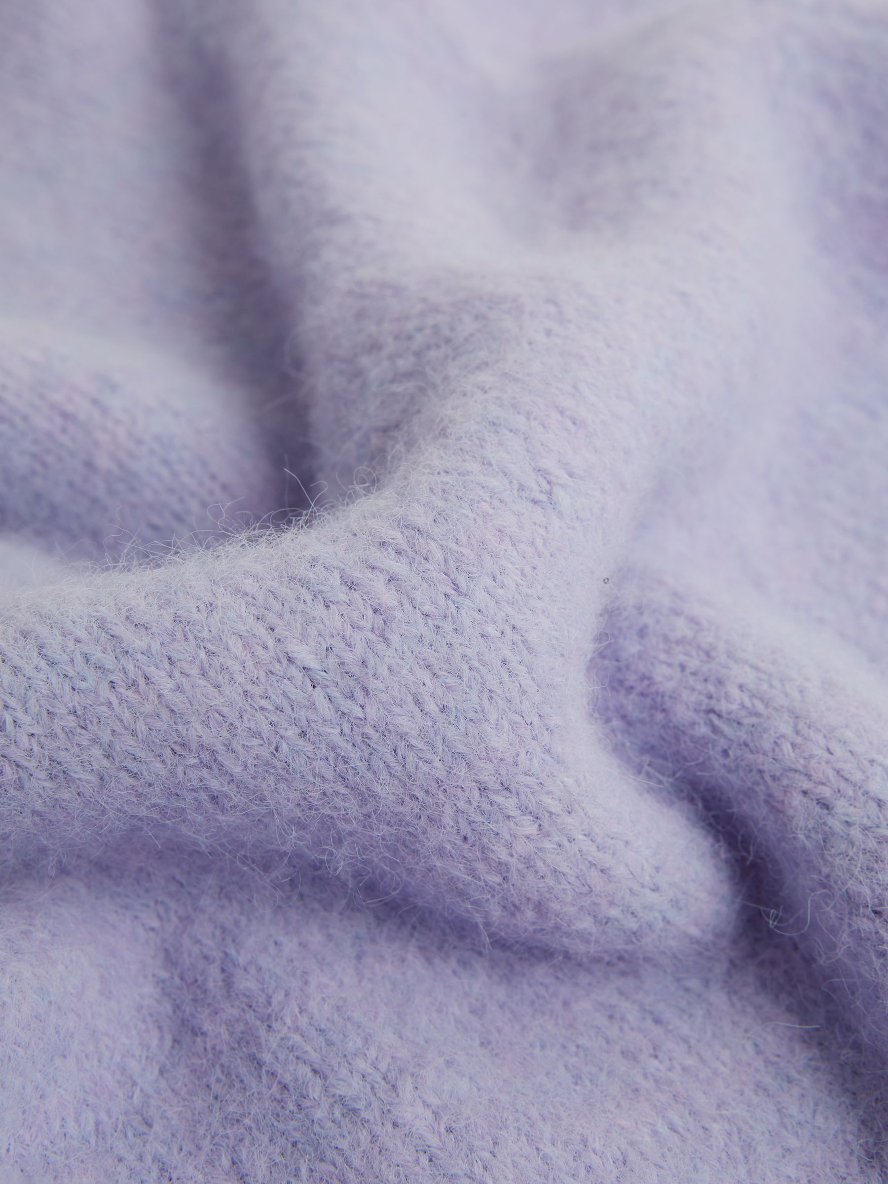 Florere Fluffy Crew Neck Jumper in Lilac - Image 6 of 6