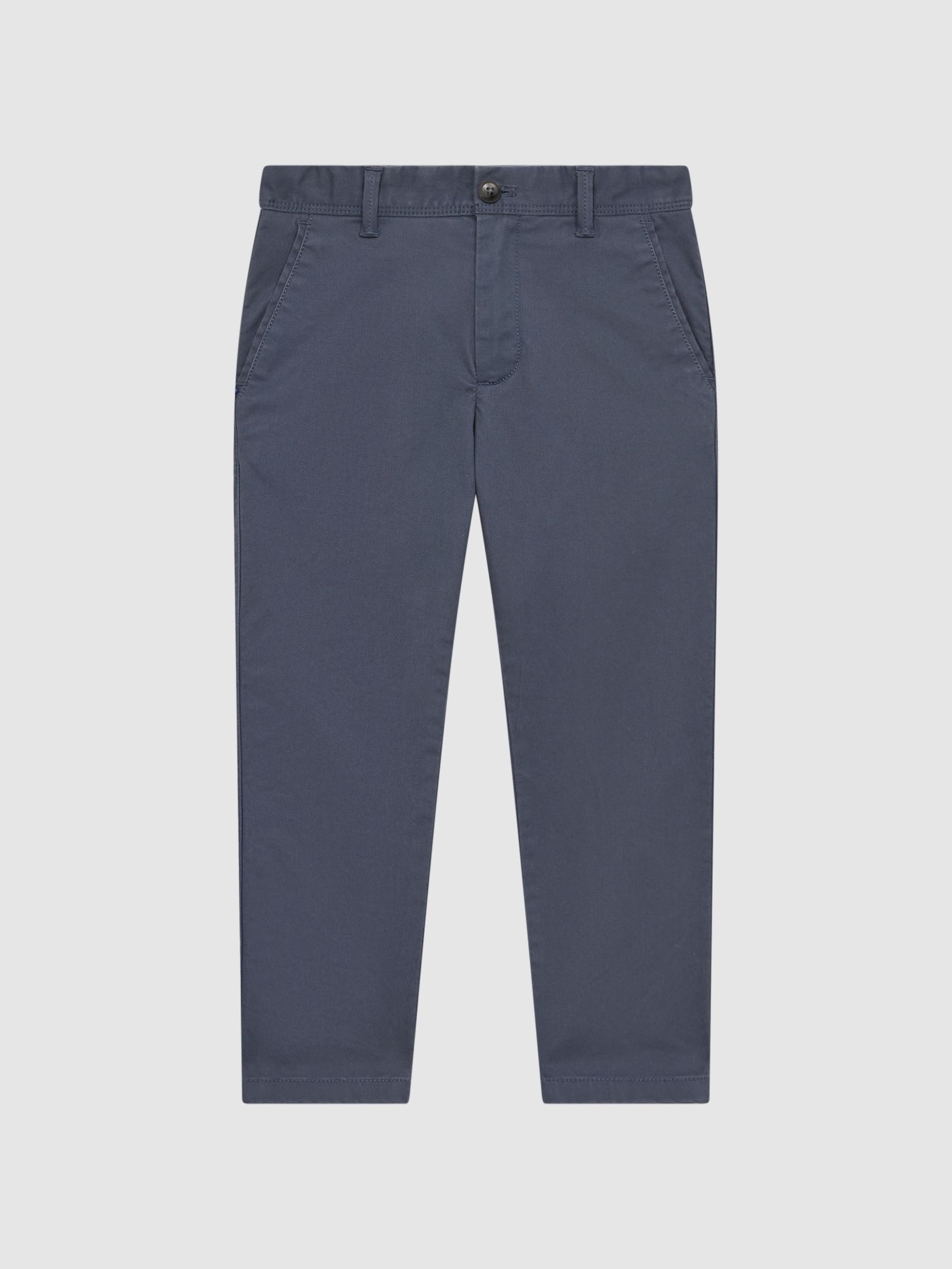 9-14 yrs Slim Fit Casual Chinos in Bright Airforce - Image 2 of 6 9-14 yrs Slim Fit Casual Chinos in Bright Airforce - Image 2 of 6