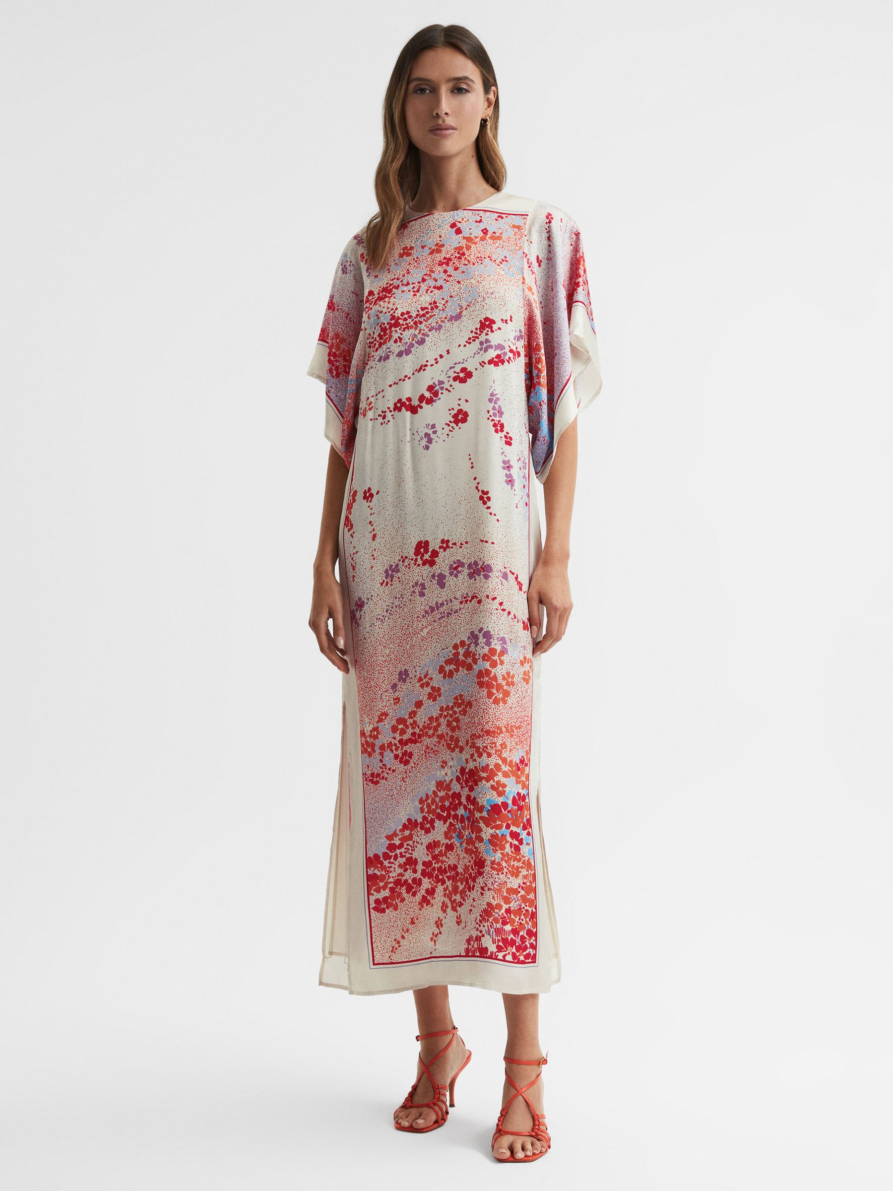 Printed Maxi Dress in Multi - Image 1 of 6