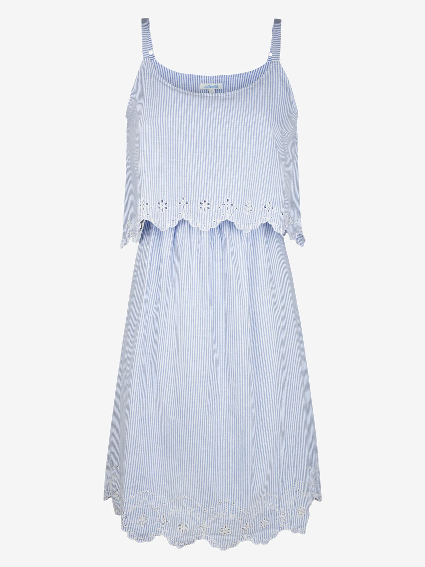 Blue Ticking Stripe Maternity & Nursing Nightdress - Image 4 of 5