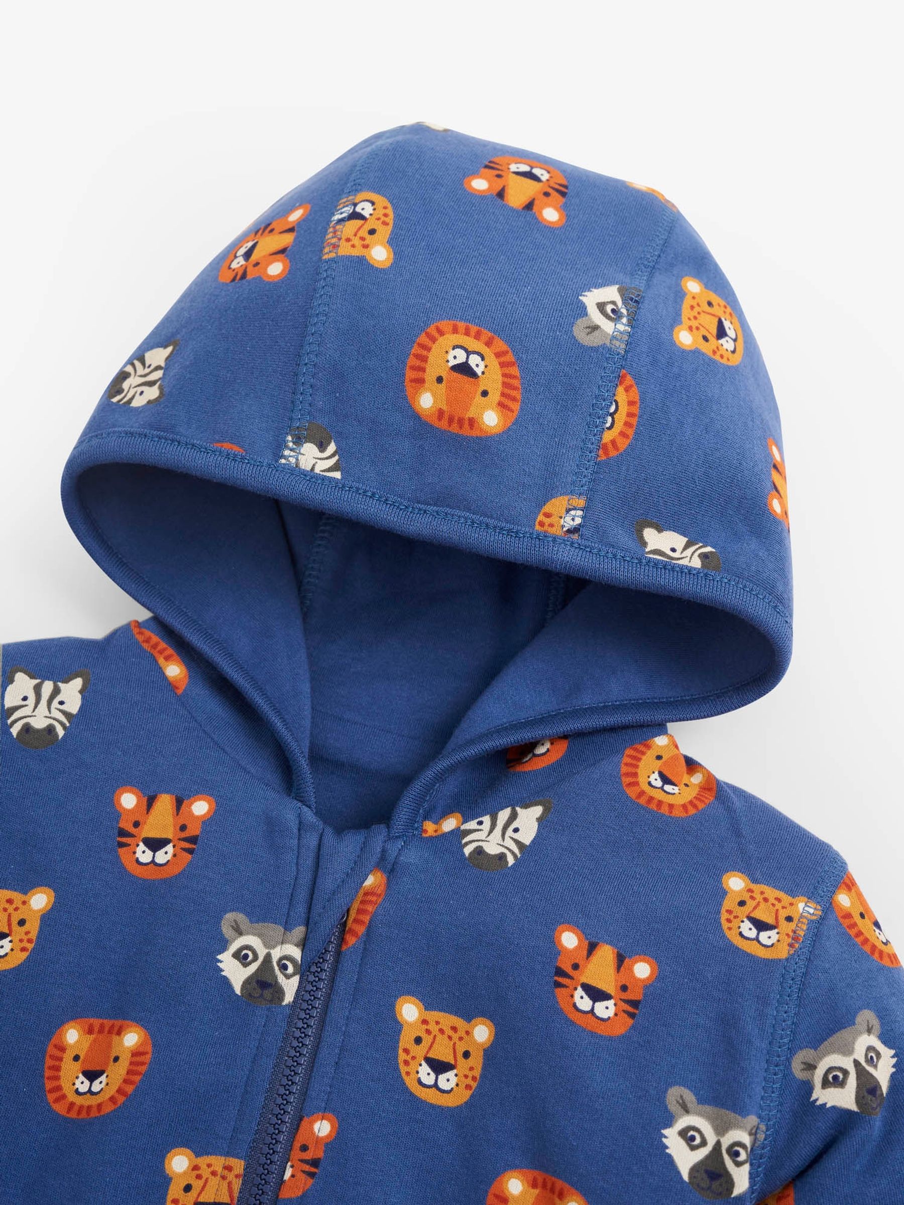 Indigo Kids' Lion Appliqué Reversible Hoodie - Image 5 of 6