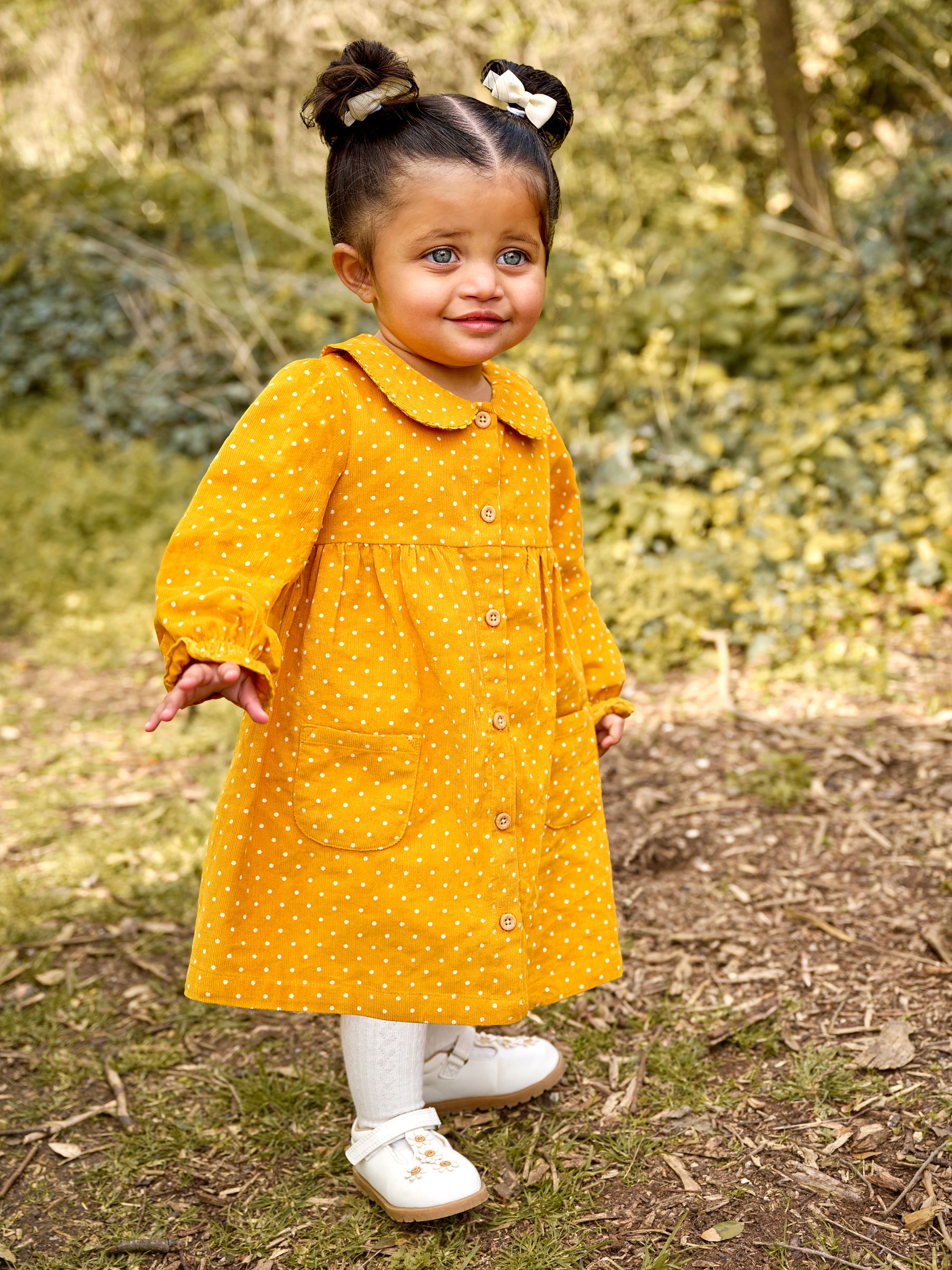 Mustard Yellow Cord Shirt Dress - Image 1 of 3