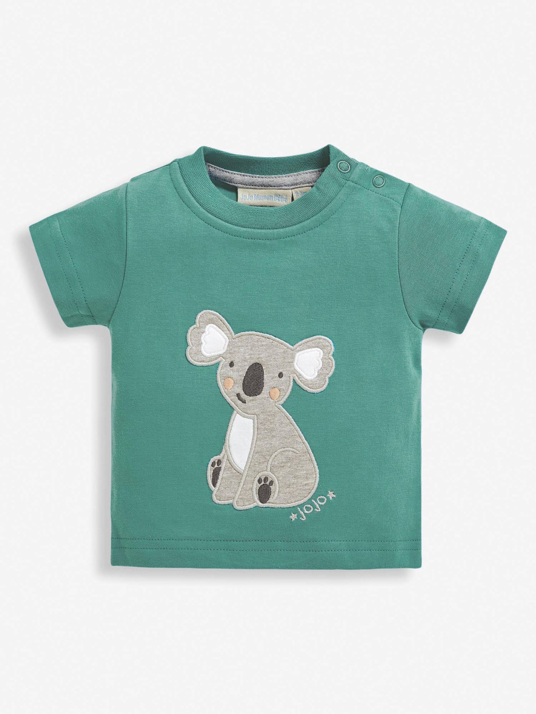Teal Koala Appliqué Baby T-Shirt - Image 2 of 2