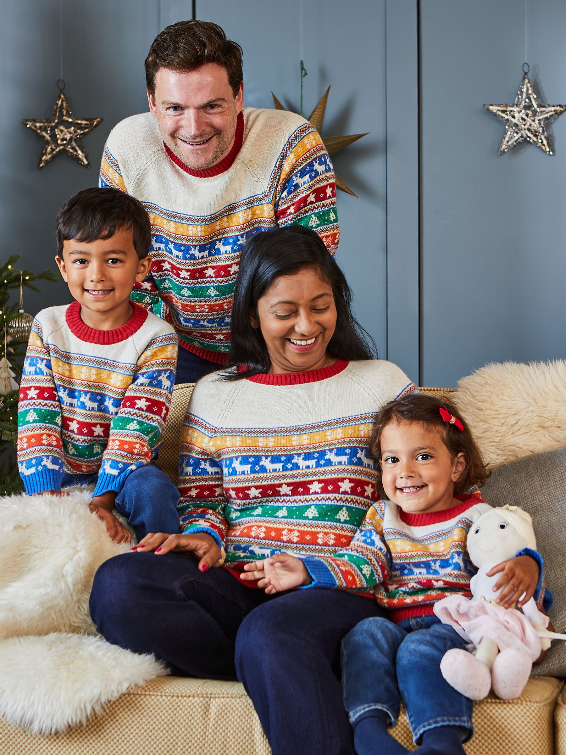 Multi Womens Christmas Fair Isle Pattern Jumper - Image 5 of 5