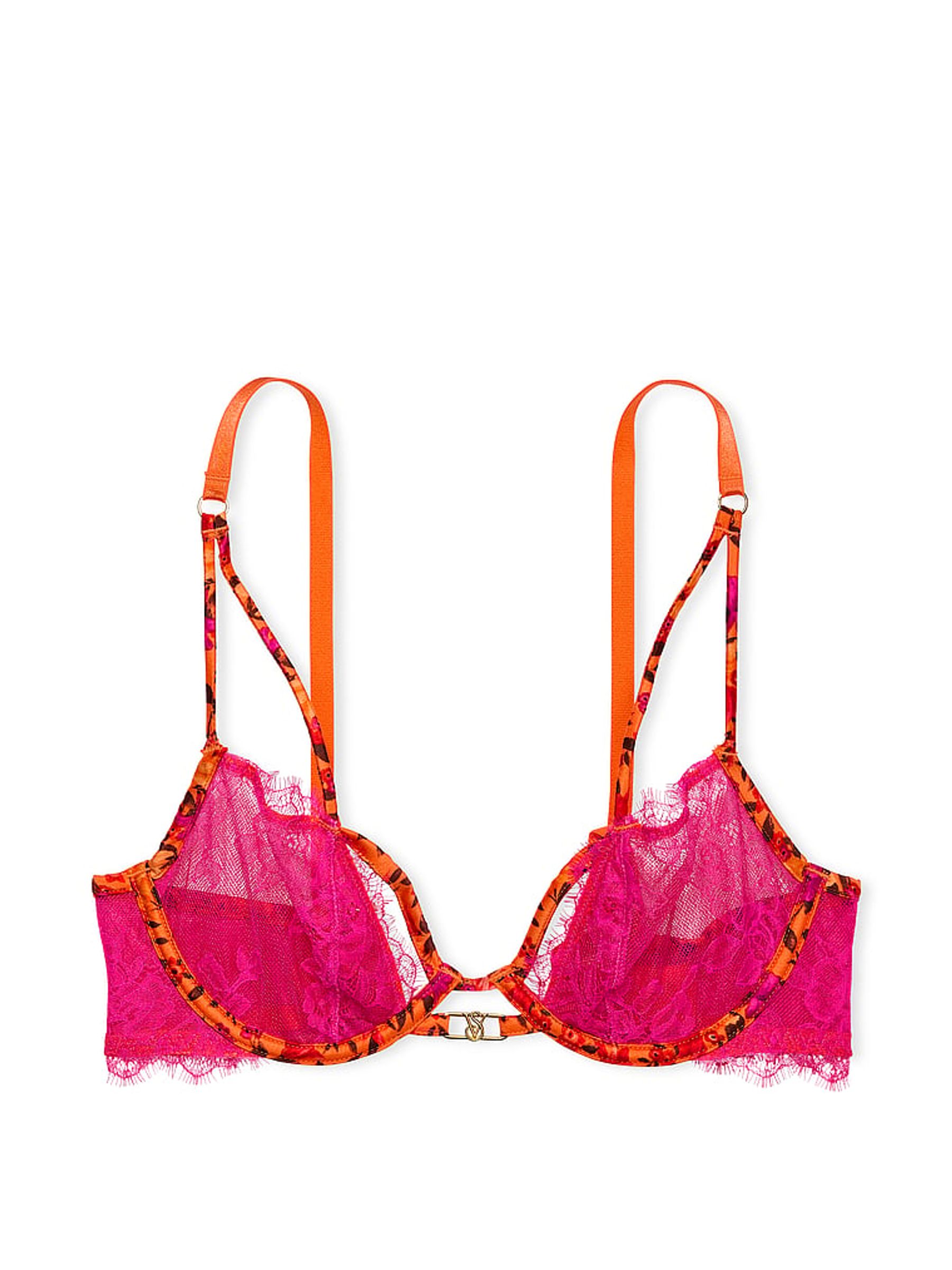 Island Vibes Orange Low Cut Demi Bra - Image 2 of 2