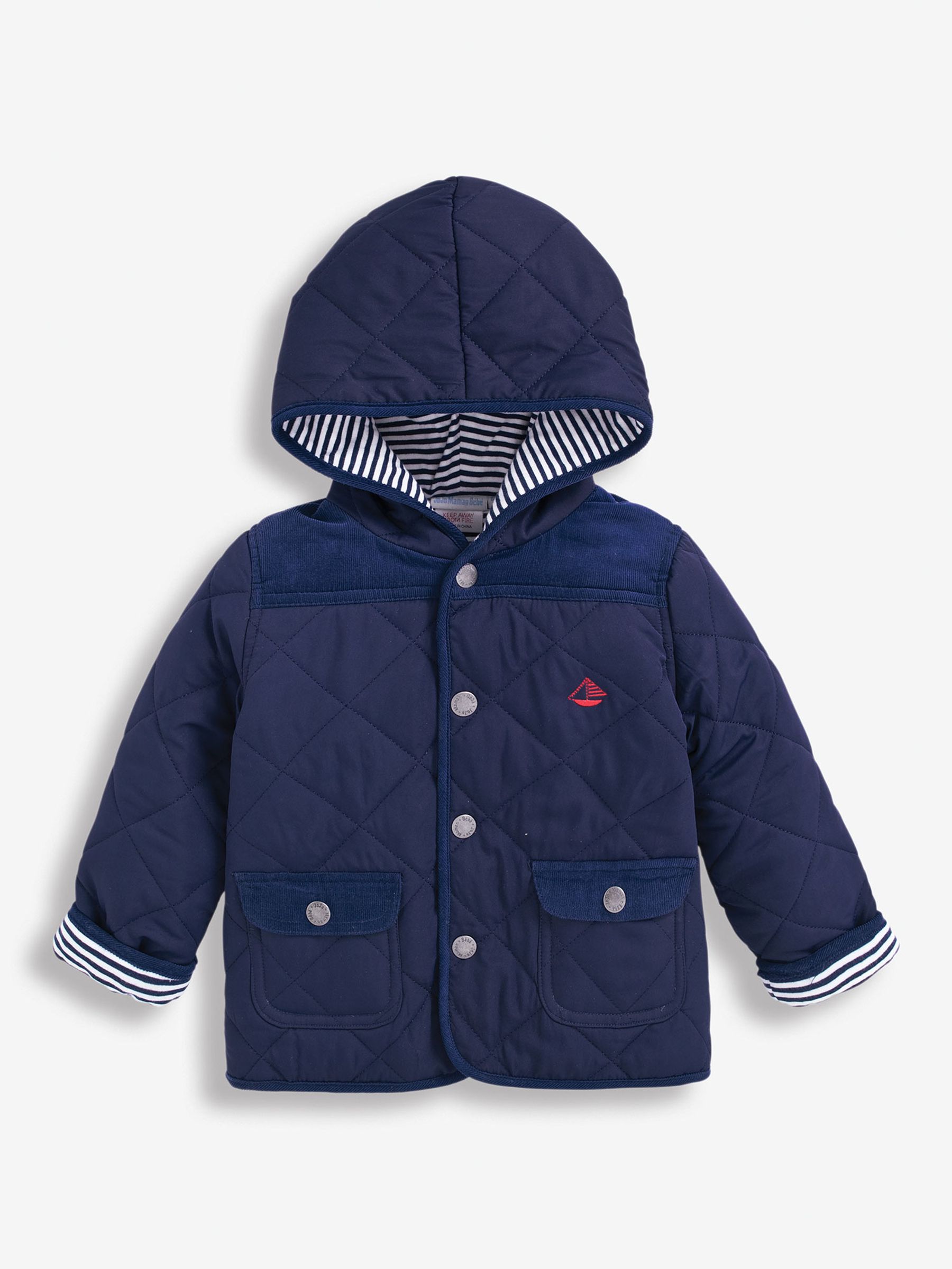 Navy Boys' Quilted Jacket - Image 3 of 3