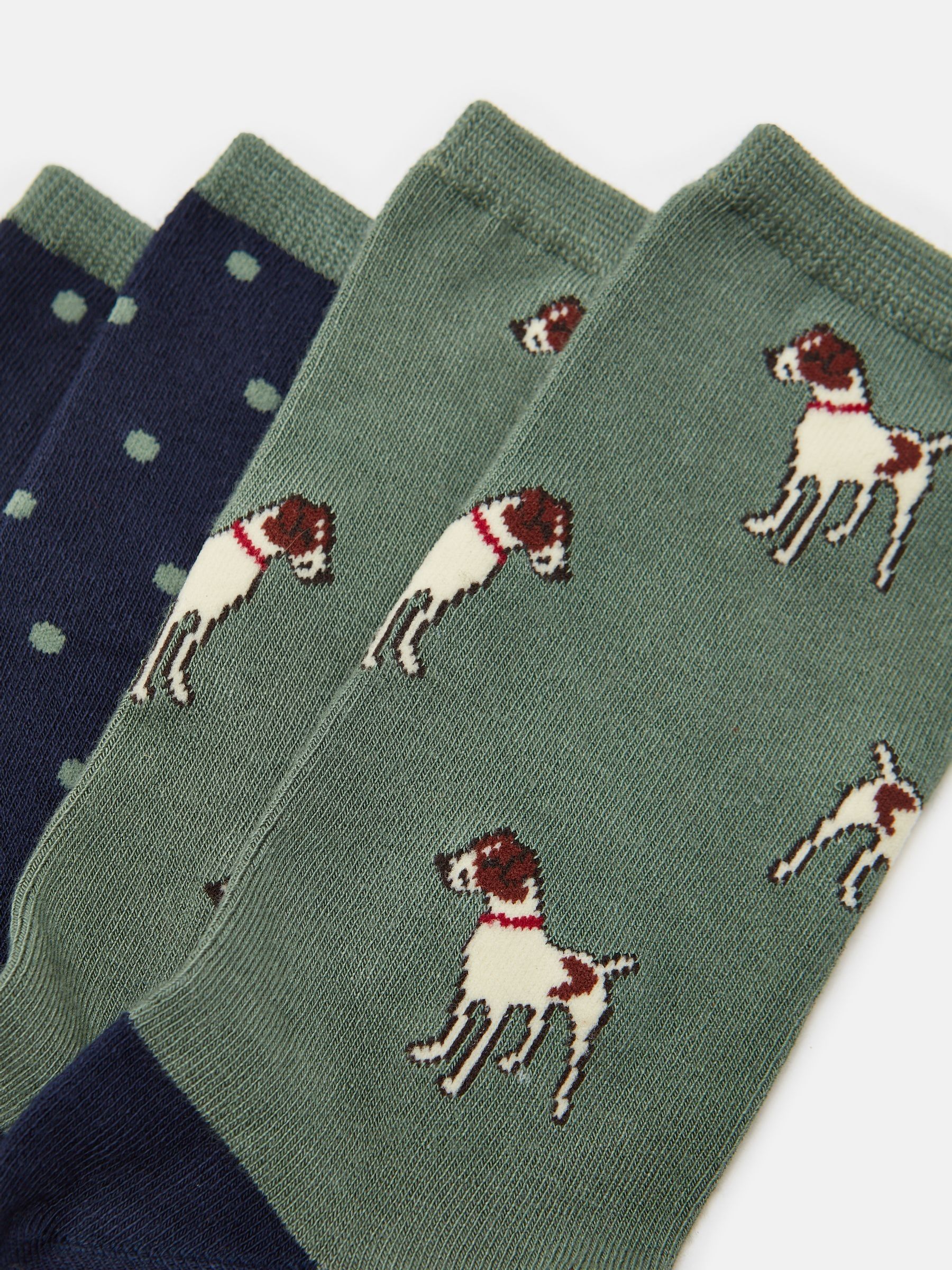 Women's Everyday Green/Navy 2 Pack Socks (size 4-8) - Image 2 of 3