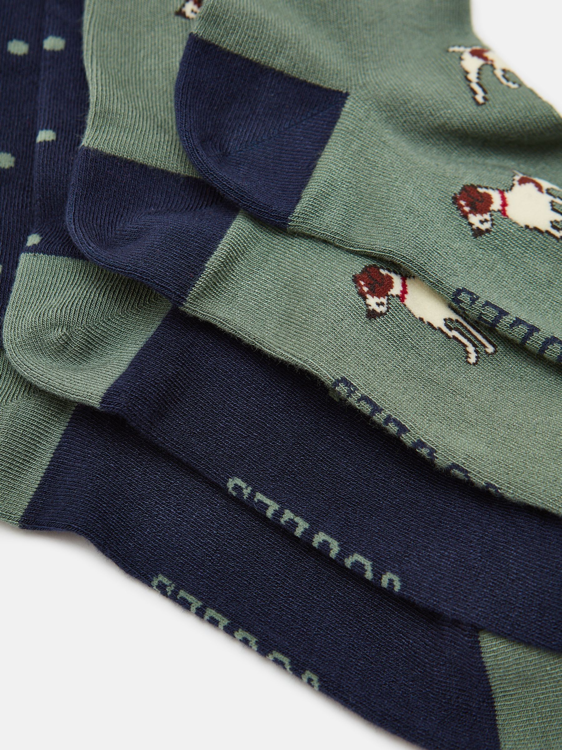 Women's Everyday Green/Navy 2 Pack Socks (size 4-8) - Image 3 of 3