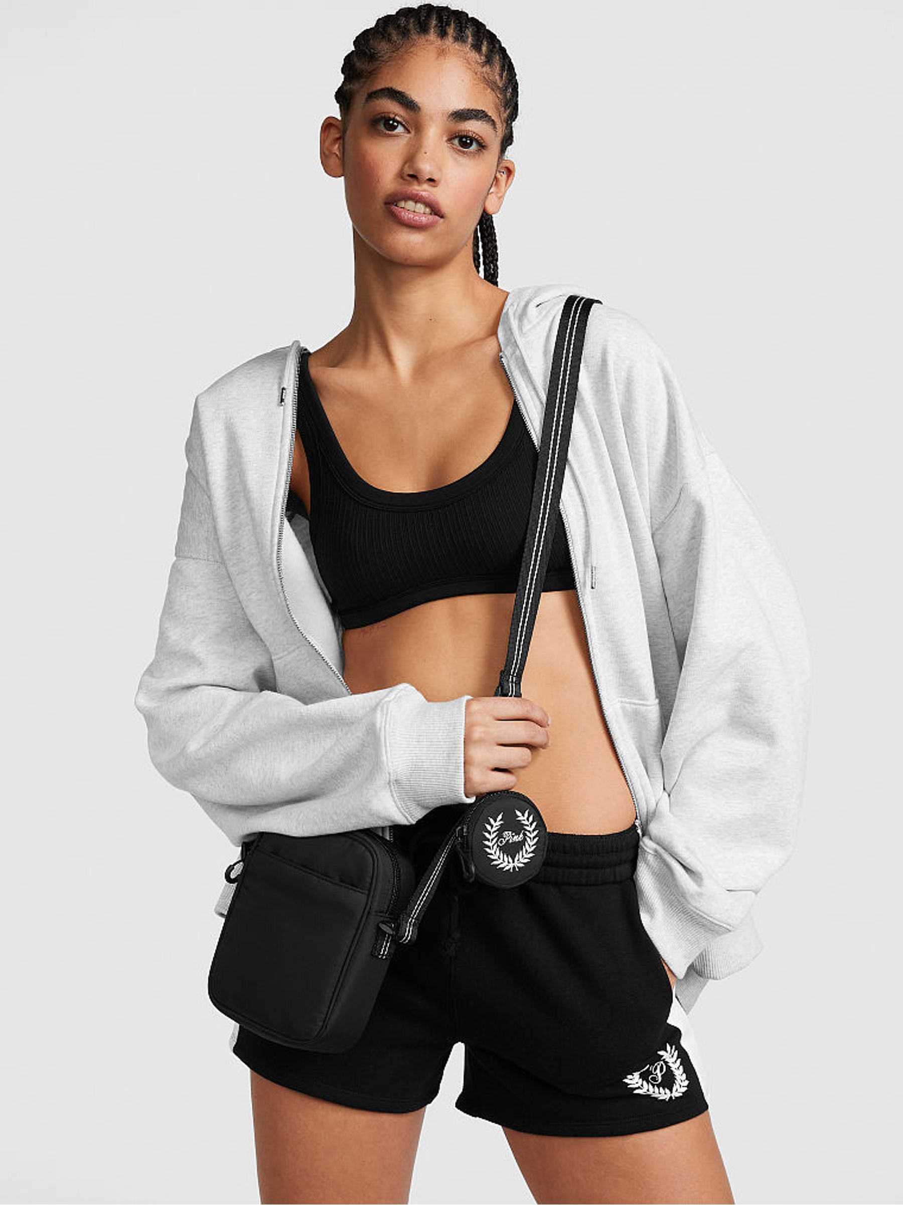Pure Black Puffer Crossbody Bag - Image 3 of 3