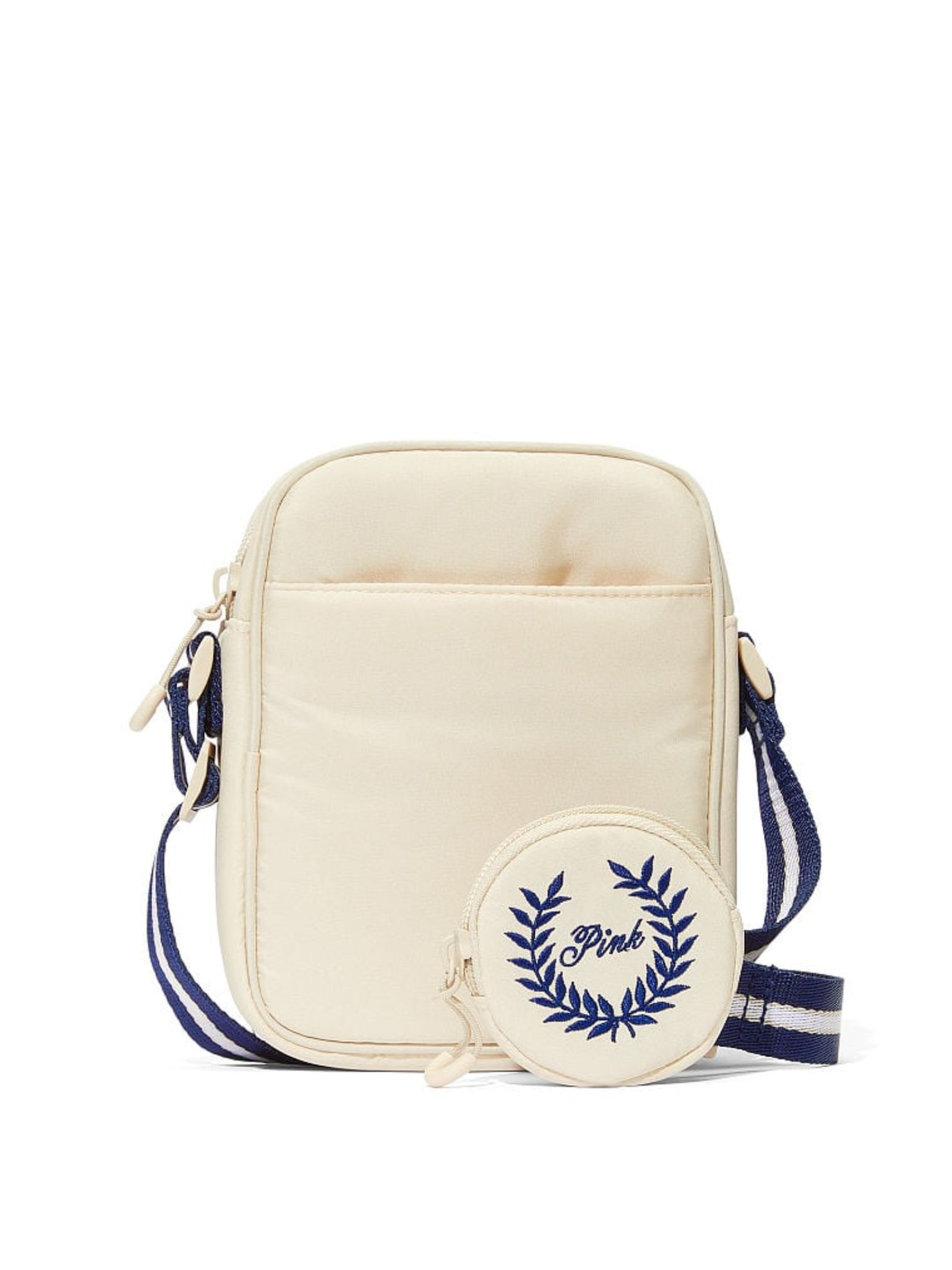 Canvas Cream Puffer Crossbody Bag - Image 1 of 3