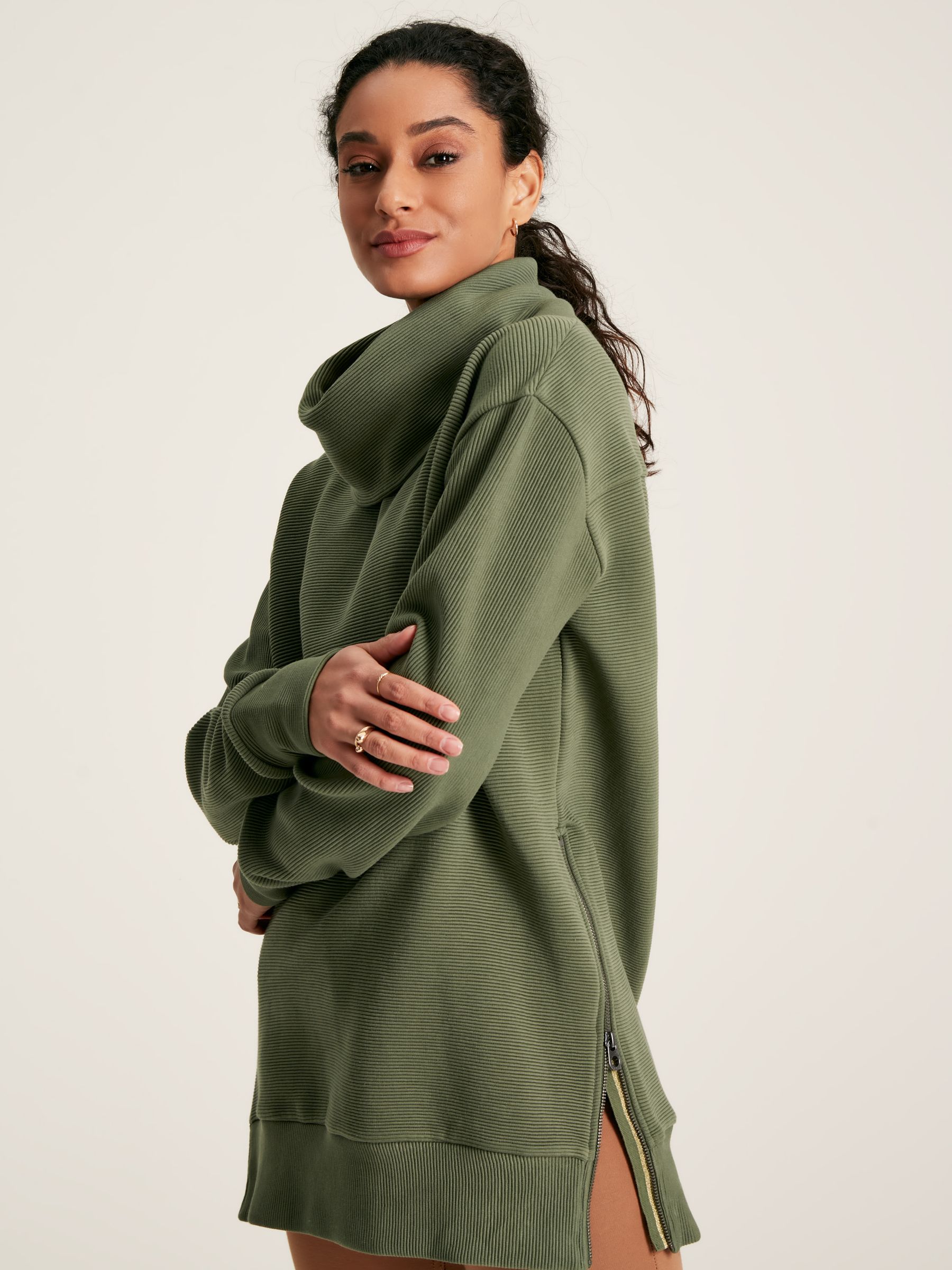 Willow Green Cowl Neck Sweatshirt - Image 1 of 7
