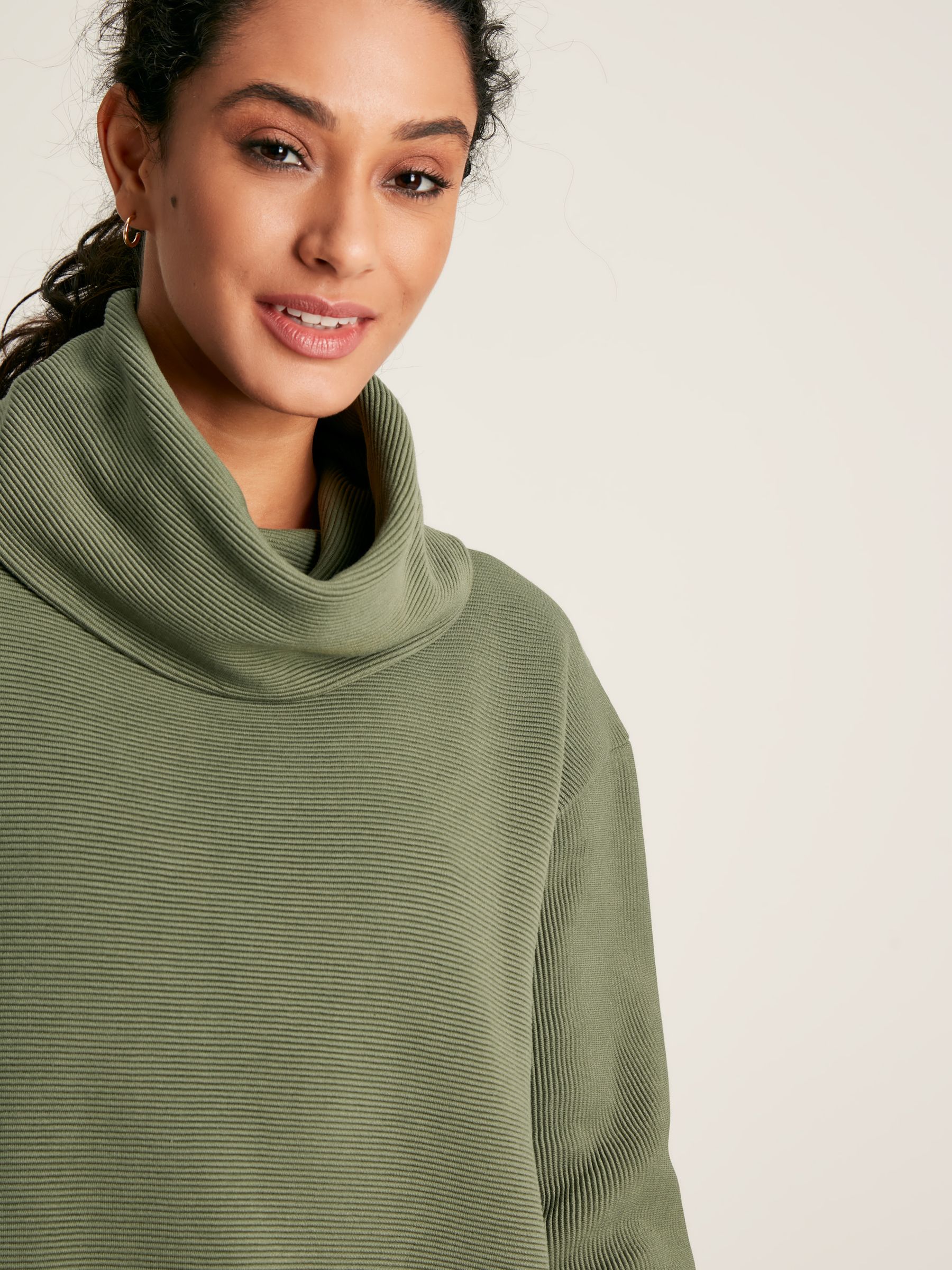 Willow Green Cowl Neck Sweatshirt - Image 6 of 7