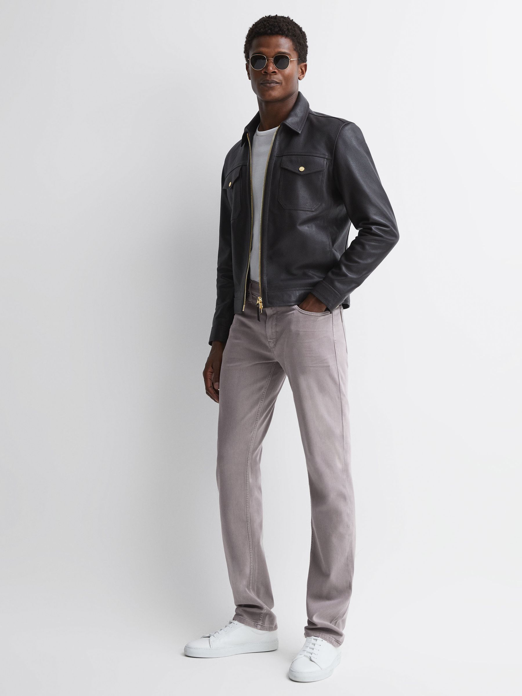 Paige Straight Leg Jeans in Vintage Murky Mist - Image 1 of 4