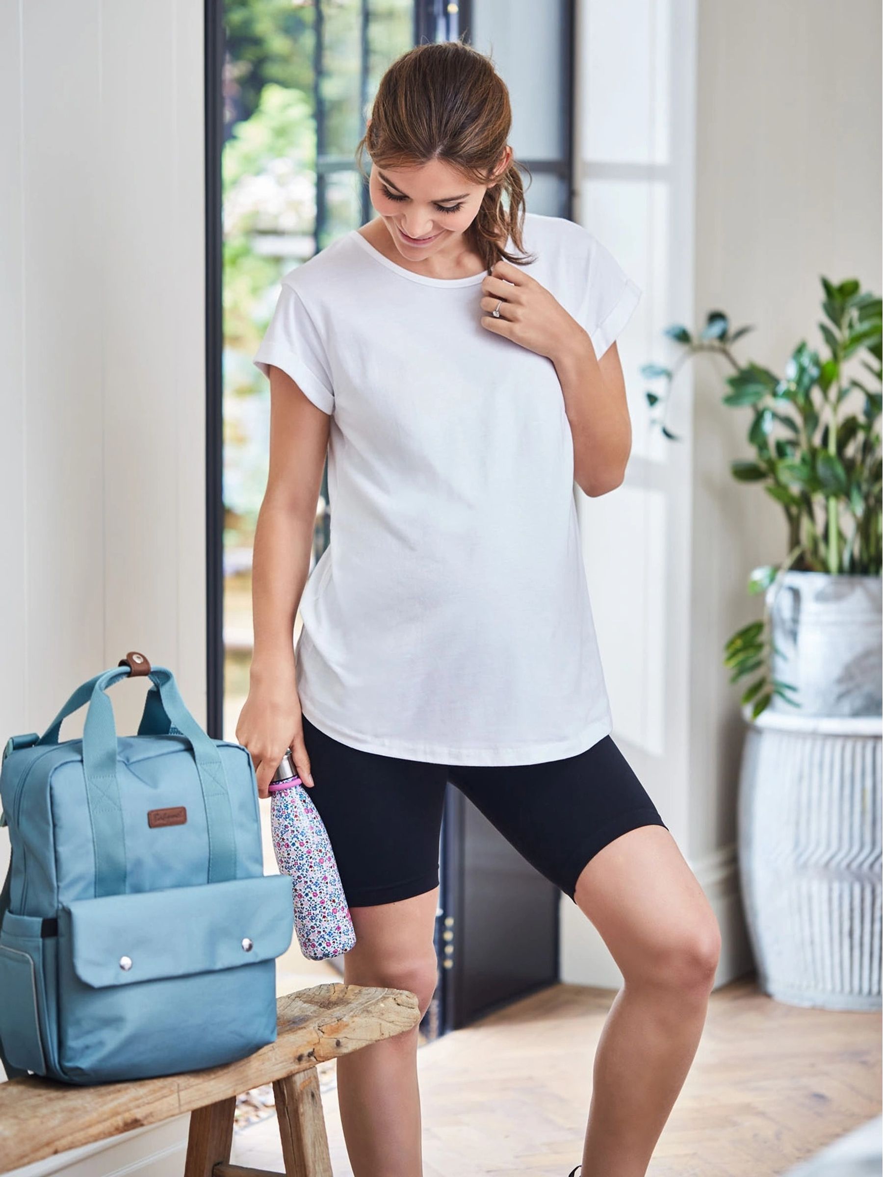 Navy Maternity Cycling Shorts - Image 1 of 1