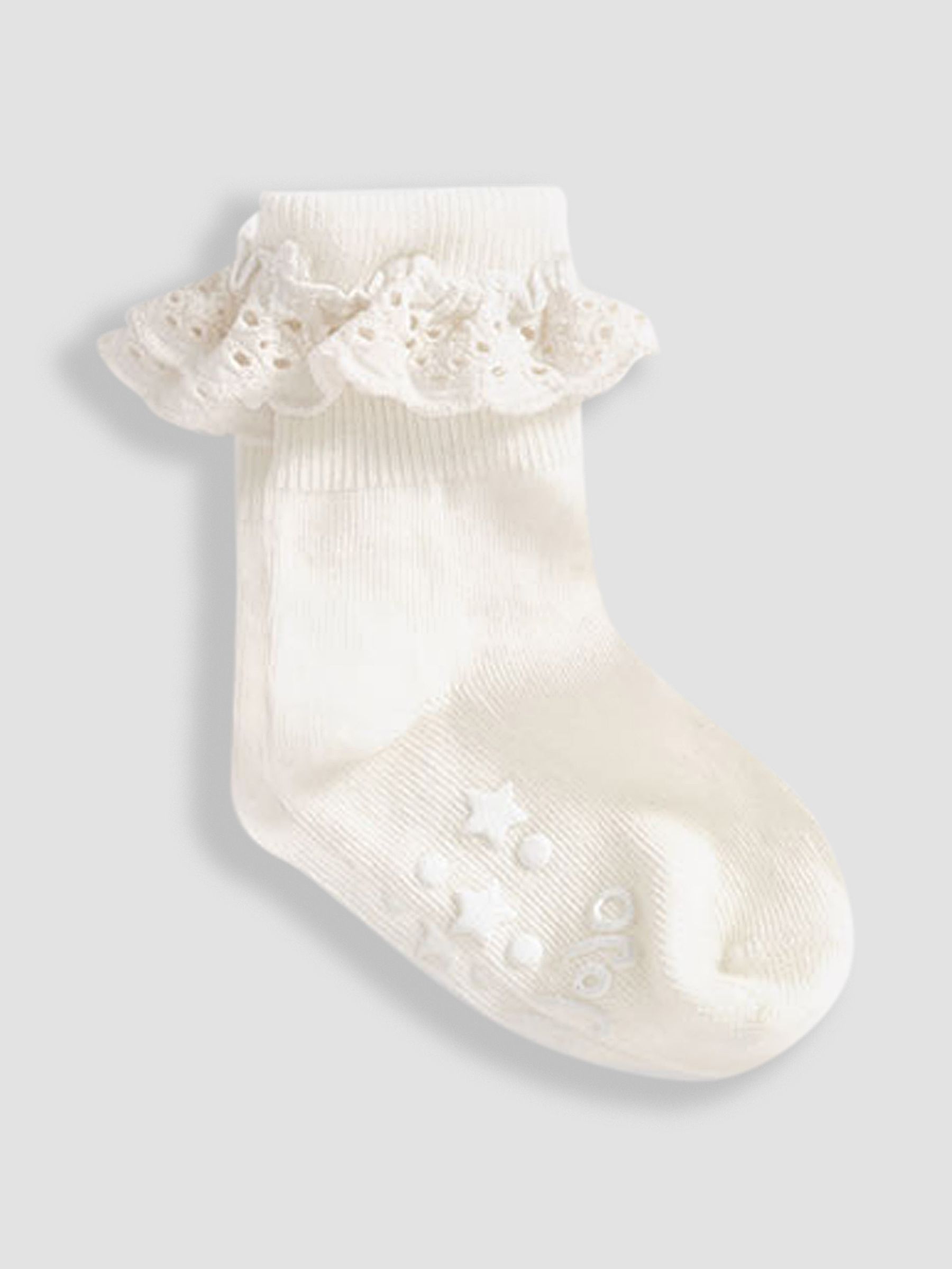 Cream 3-Pack Frilly Socks - Image 2 of 3