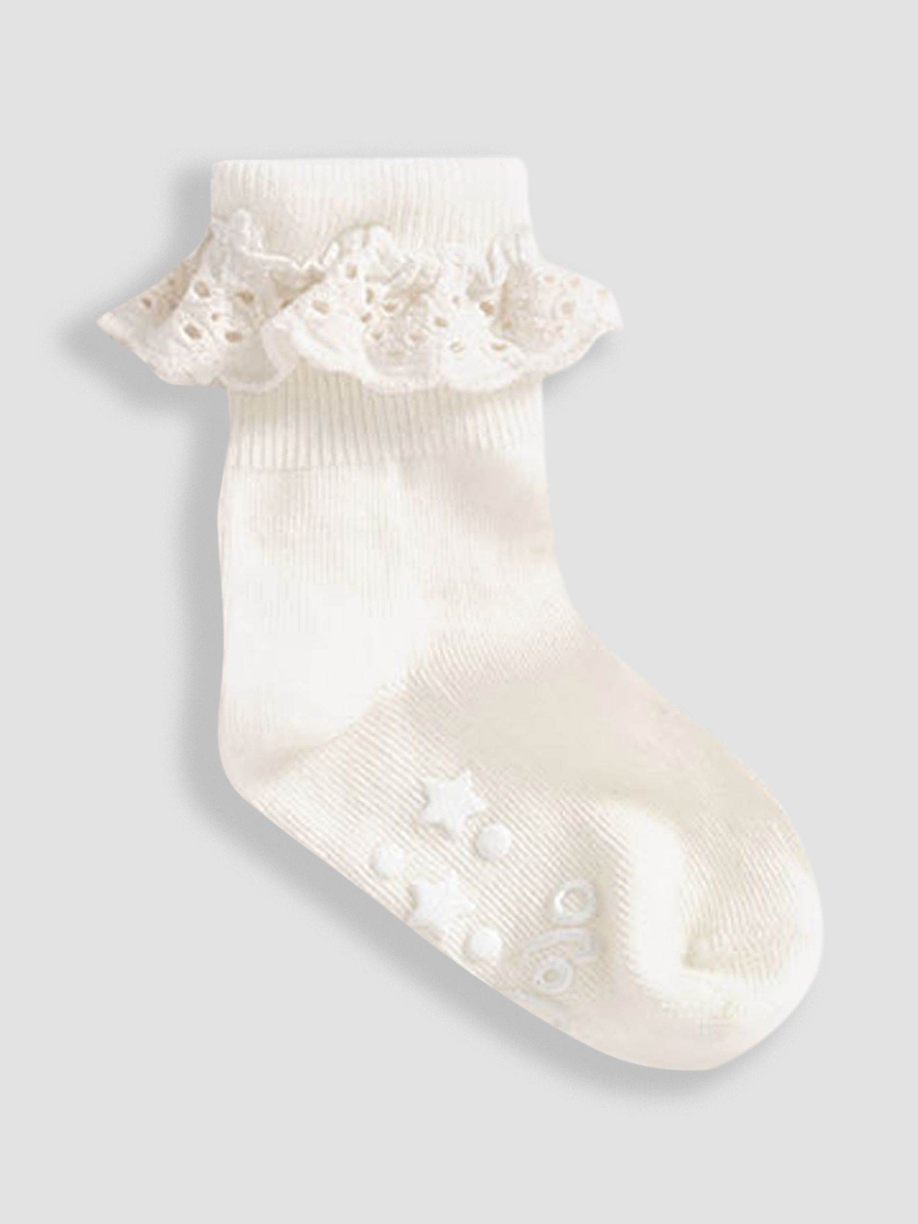 Cream 3-Pack Frilly Socks - Image 3 of 3