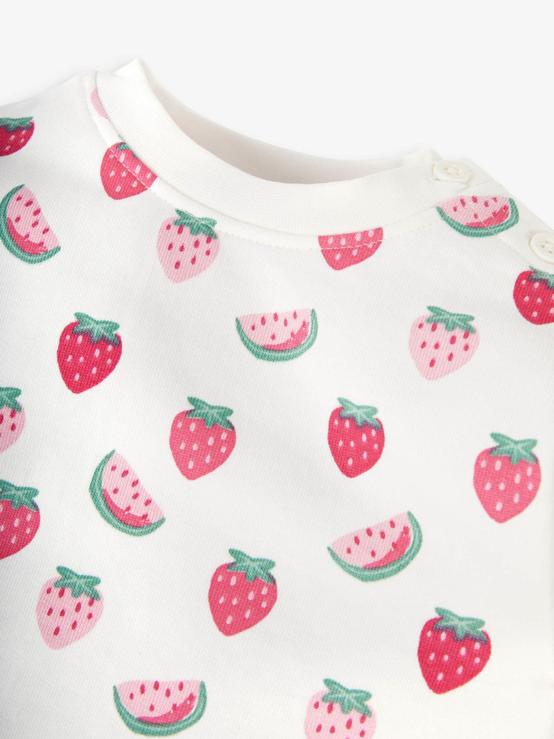 Cream Fruit Print Sweatshirt - Image 4 of 4