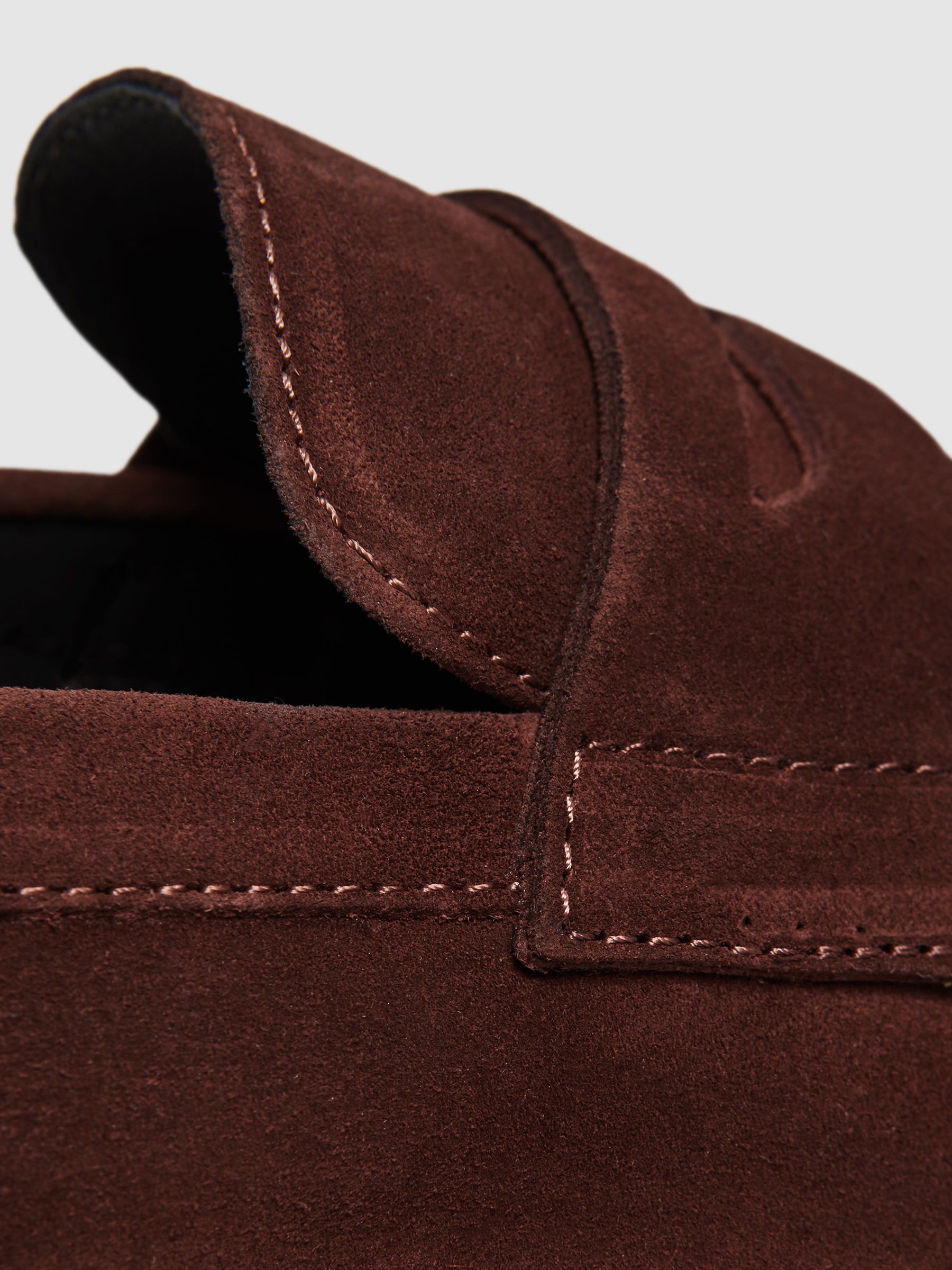 Suede Slip On Loafers in Rust - Image 5 of 5