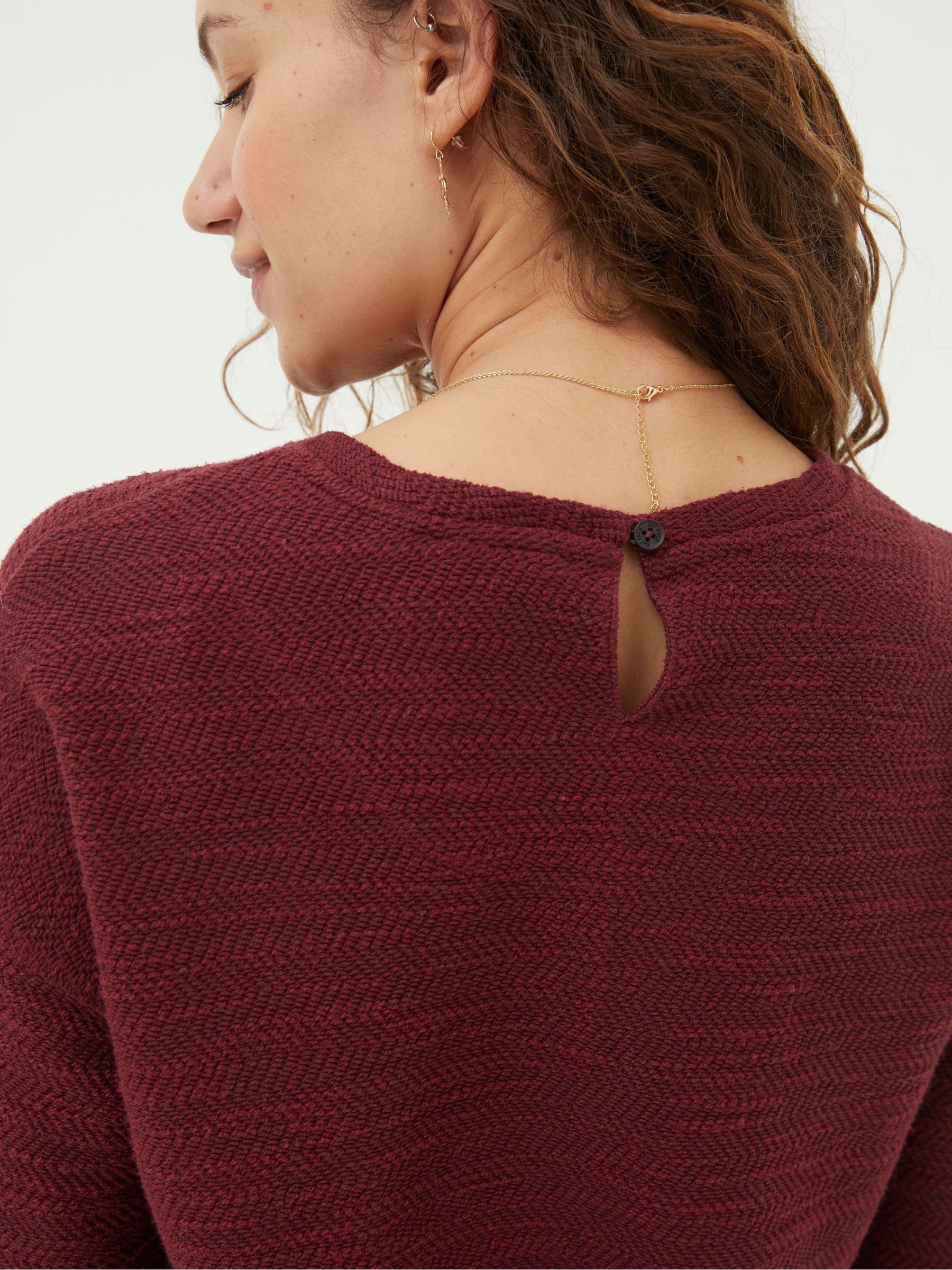 Red Amari Textured Tunic - Image 3 of 5