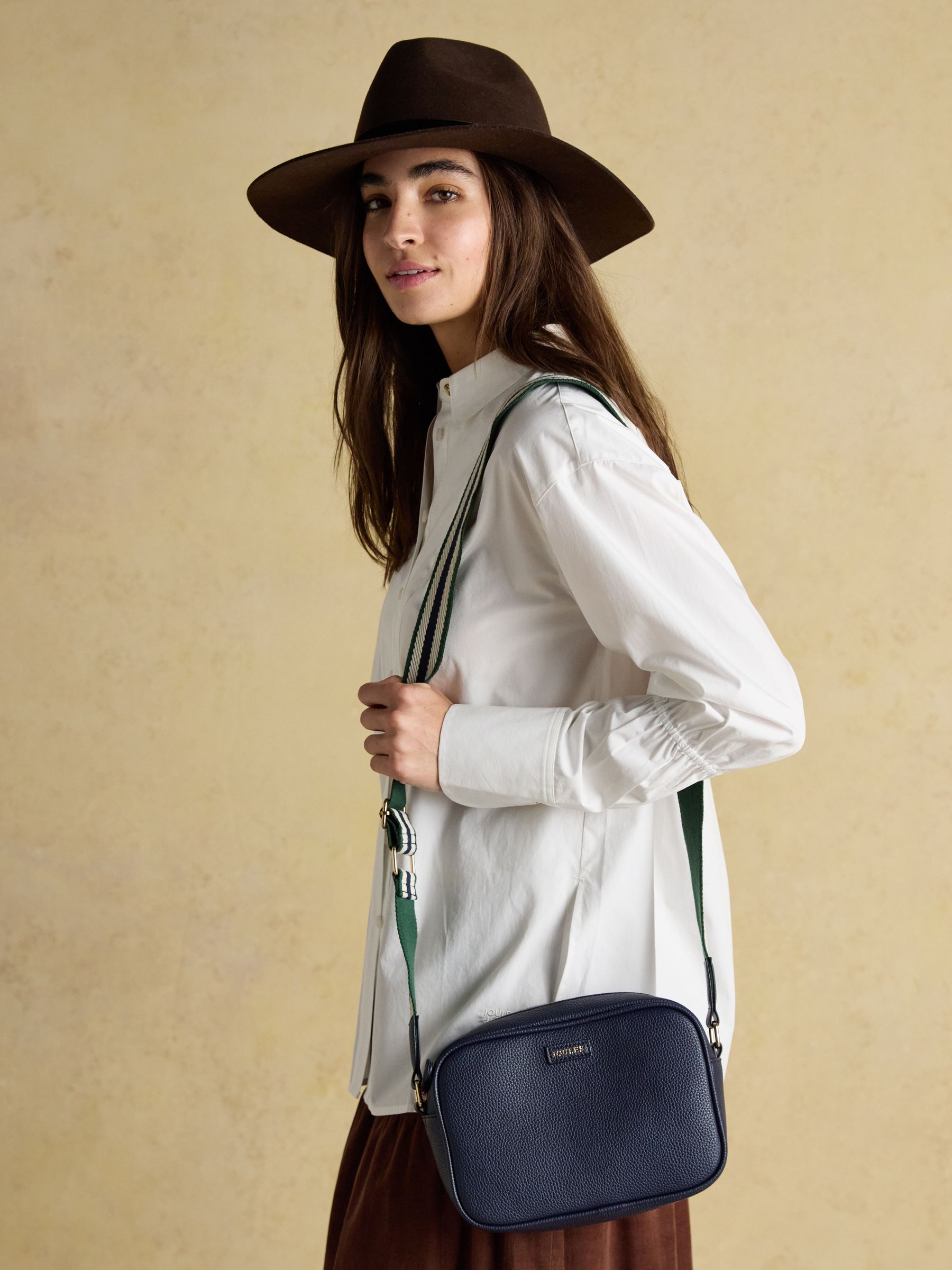 Trent Navy Blue Adjustable Cross Body Bag | Joules