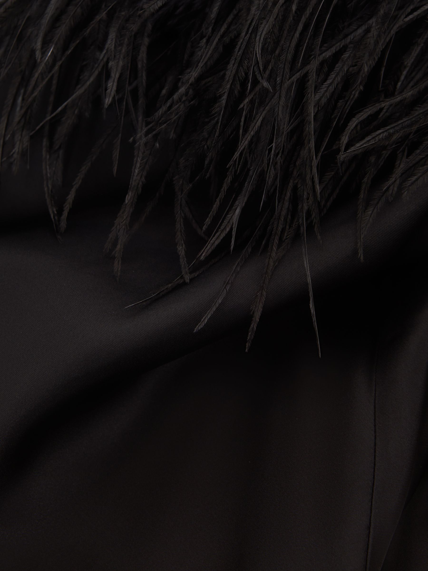 Sleeper Feather Mini Slip Dress in Black - image 5