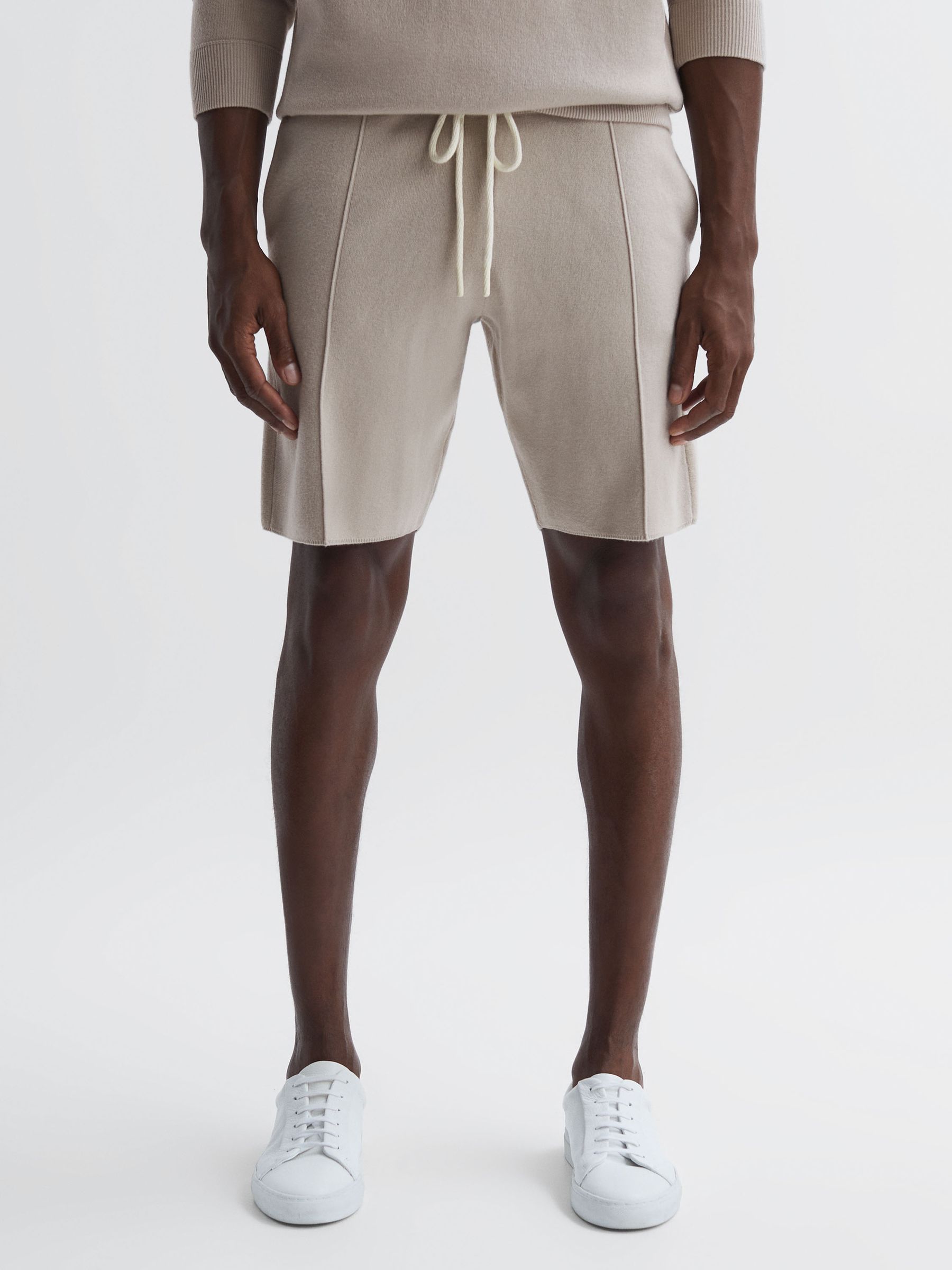 Paige Drawstring Shorts in Dried Stone - Image 3 of 4