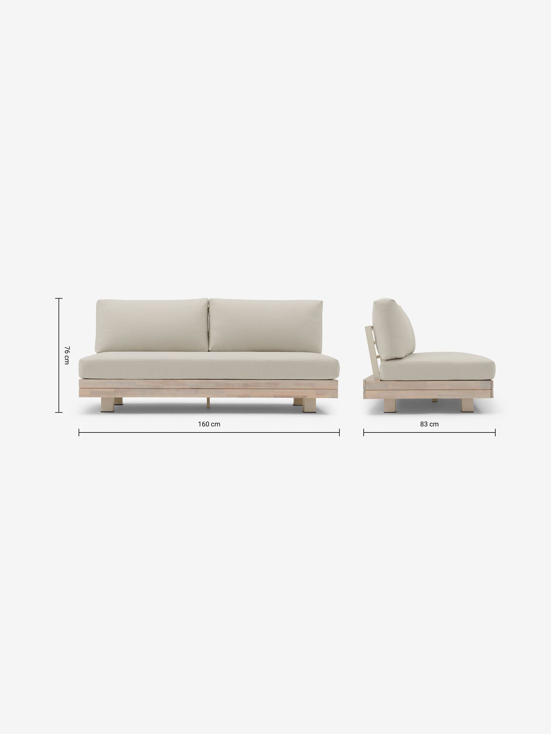 Avarna Garden 2 Seater Sofa in White - Image 3 of 3