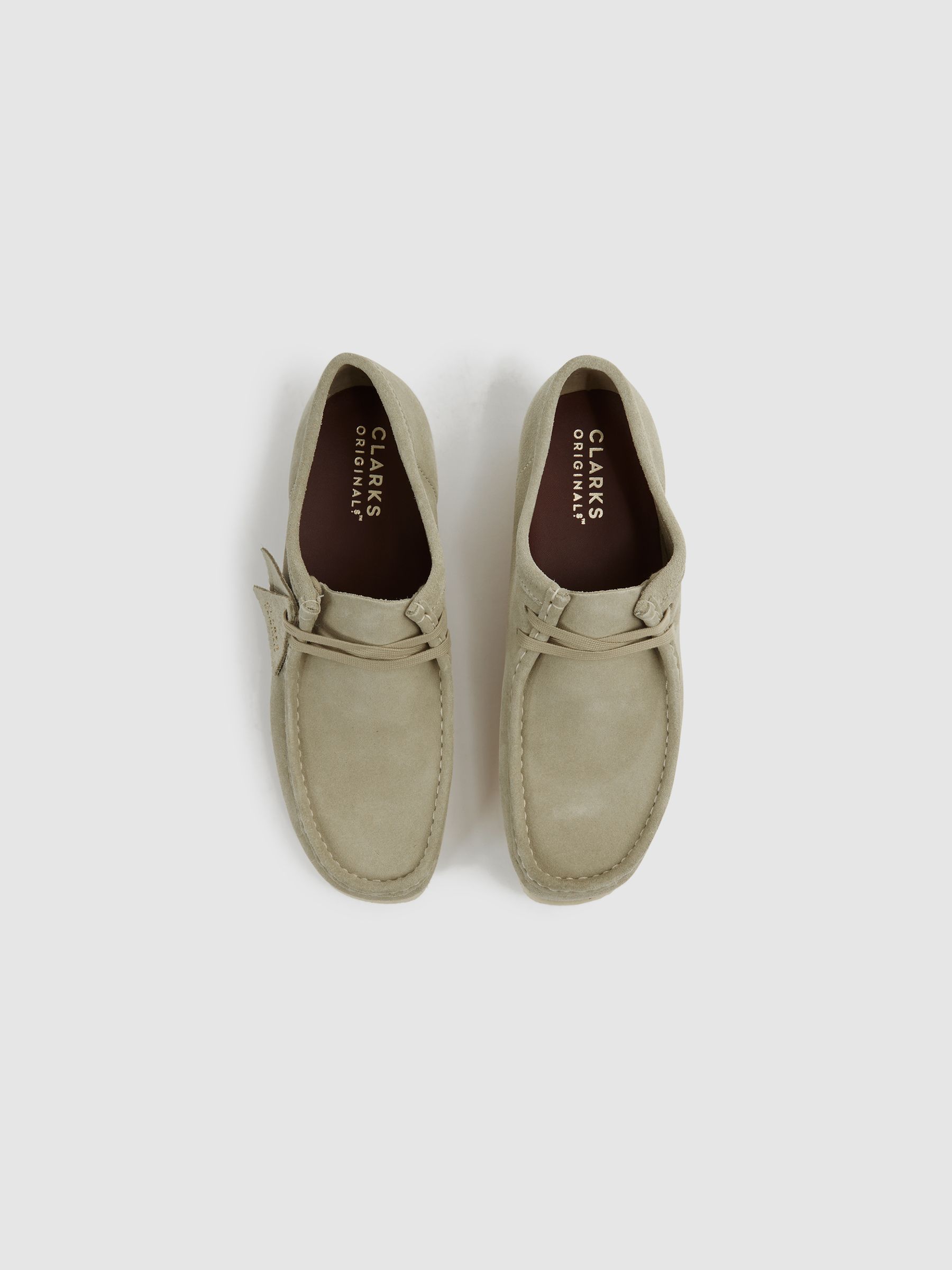 Clarks Originals Suede Wallabee Shoes in Sand - Image 4 of 5