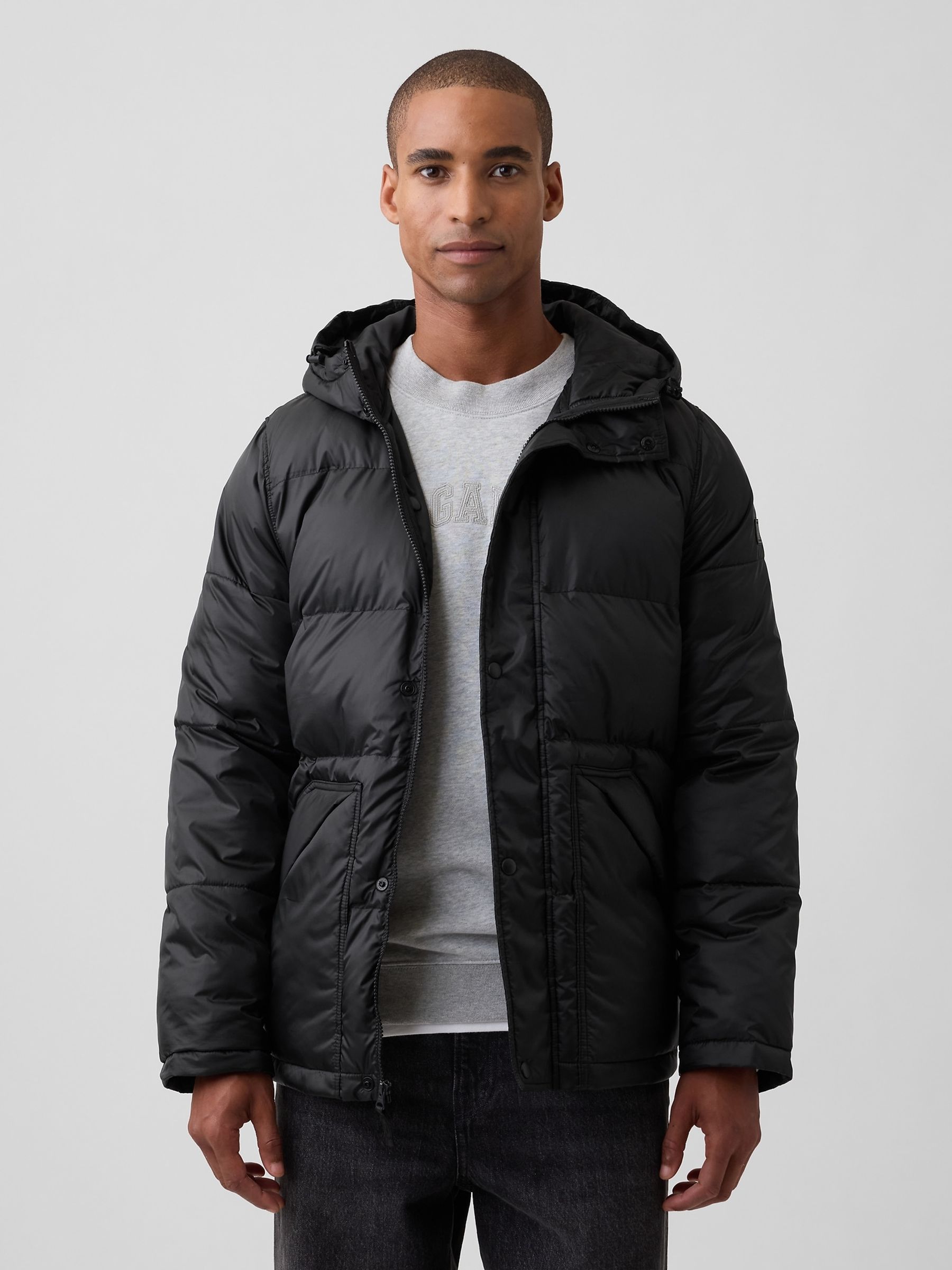 Black Heavyweight Puffer Jacket - Image 1 of 4 Black Heavyweight Puffer Jacket - Image 1 of 4