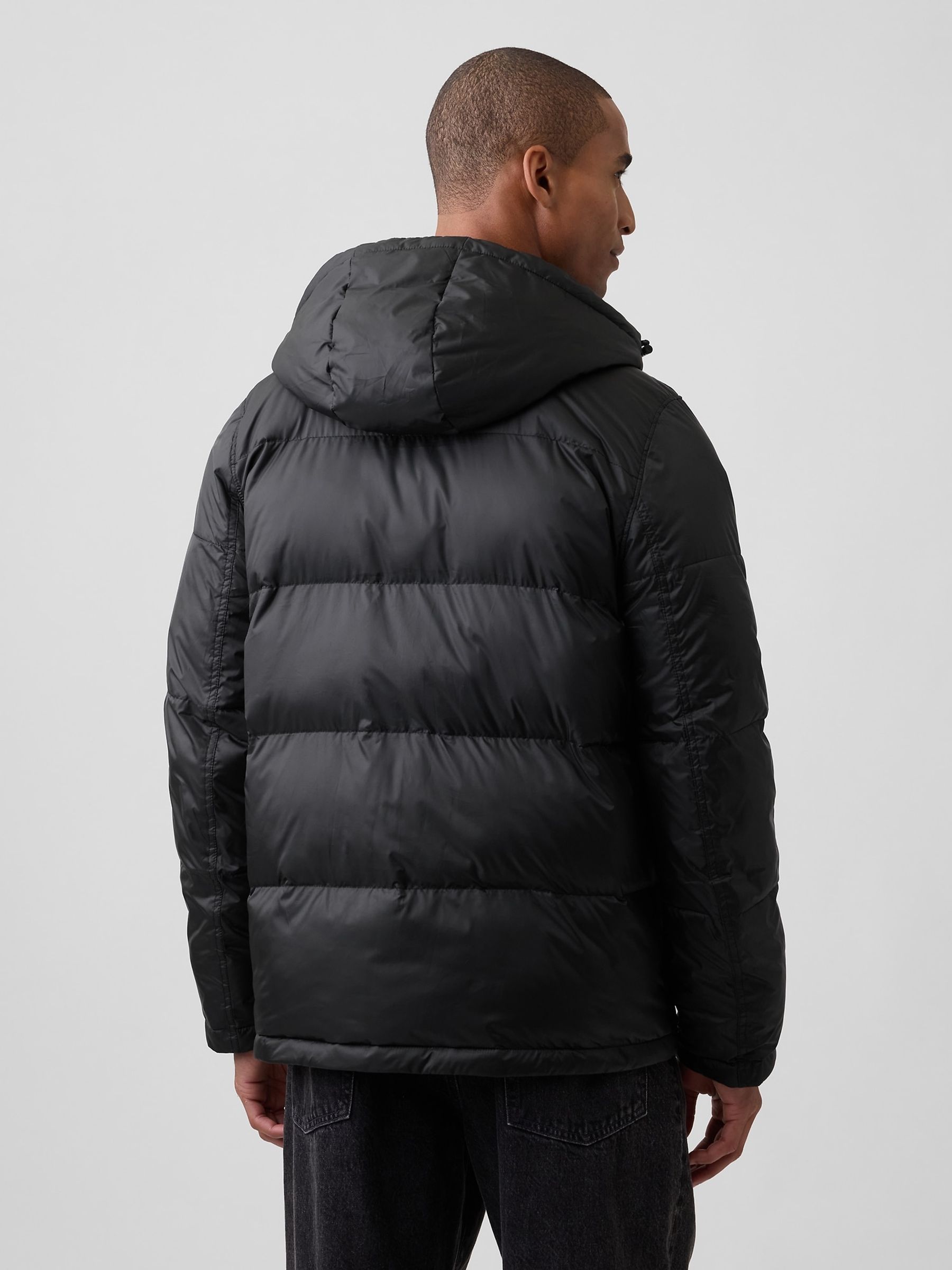 Black Heavyweight Puffer Jacket - Image 2 of 4