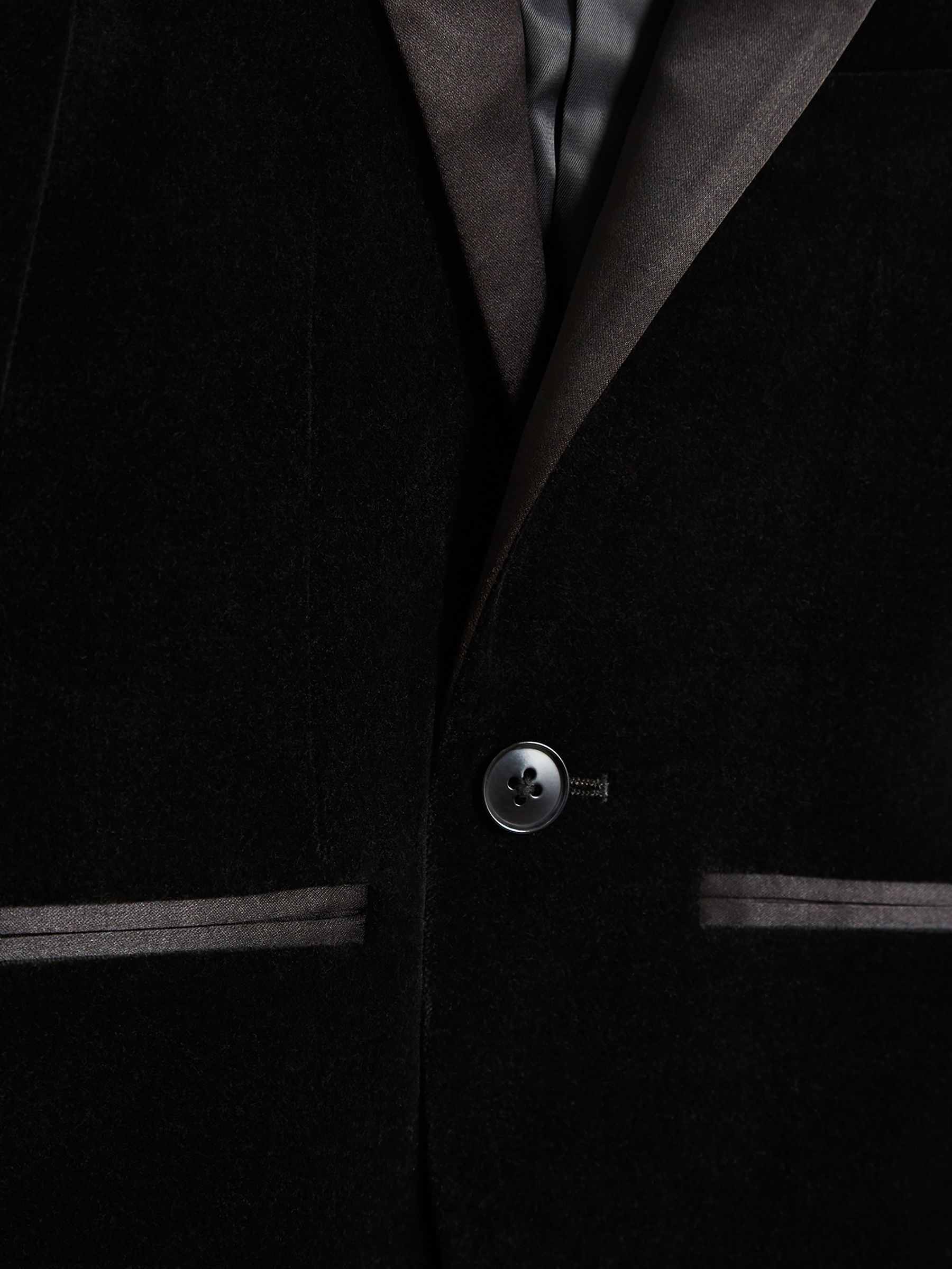 3-9 yrs Single Breasted Velvet Blazer in Black - Image 6 of 6