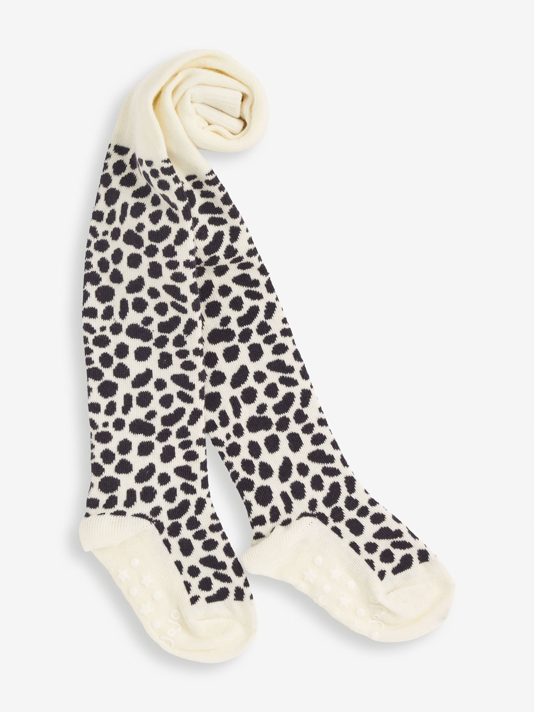 Cream Girls' Dalmatian Cotton Rich Tights - Image 1 of 1