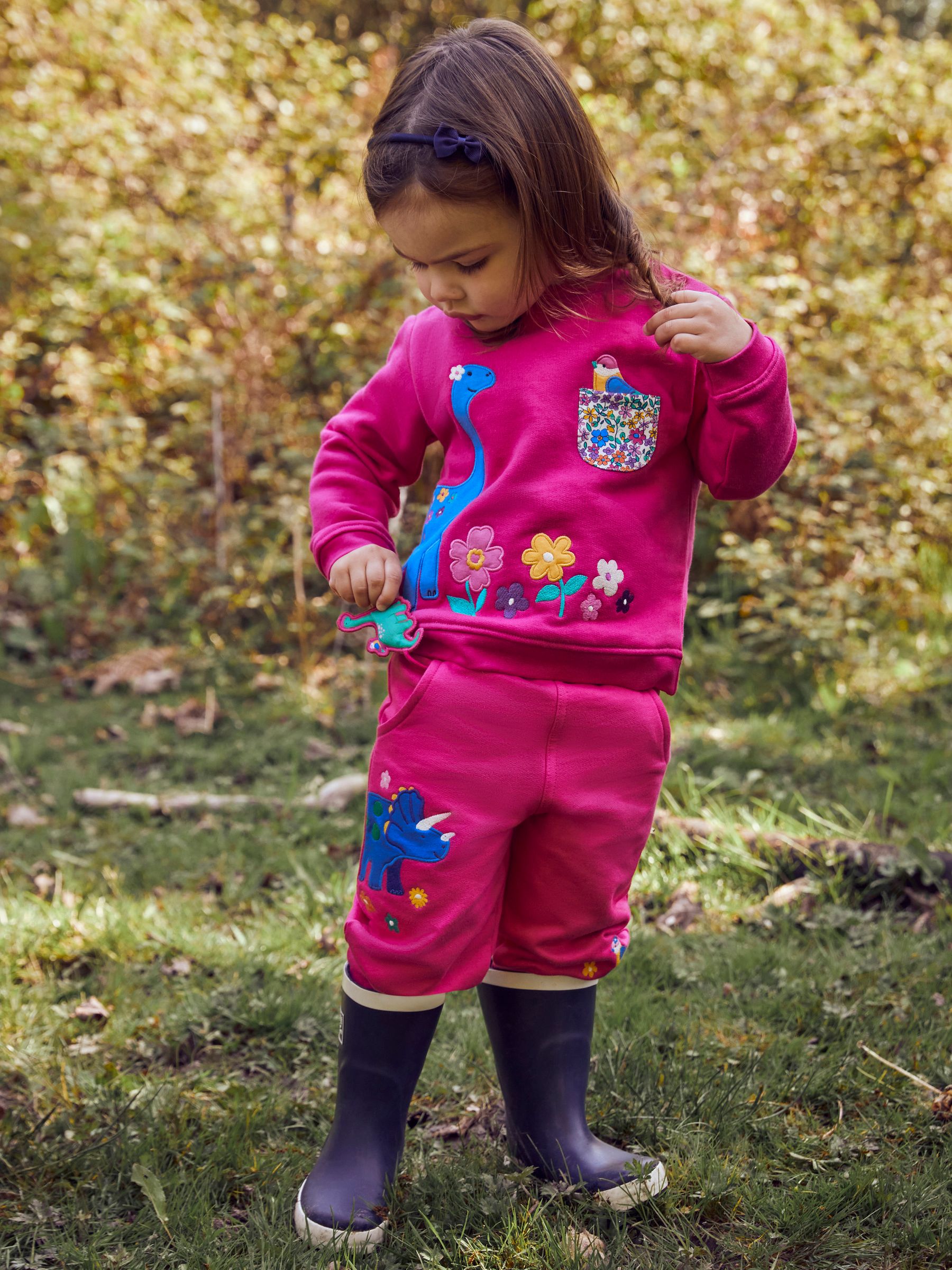 Raspberry Girls' Dino Appliqué Sweatshirt - Image 2 of 4