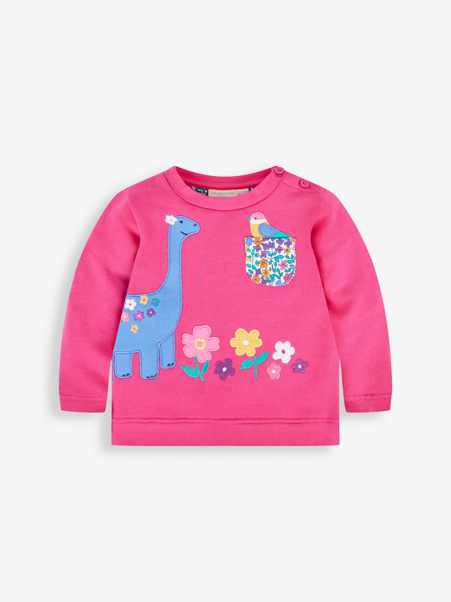 Raspberry Girls' Dino Appliqué Sweatshirt - Image 4 of 4