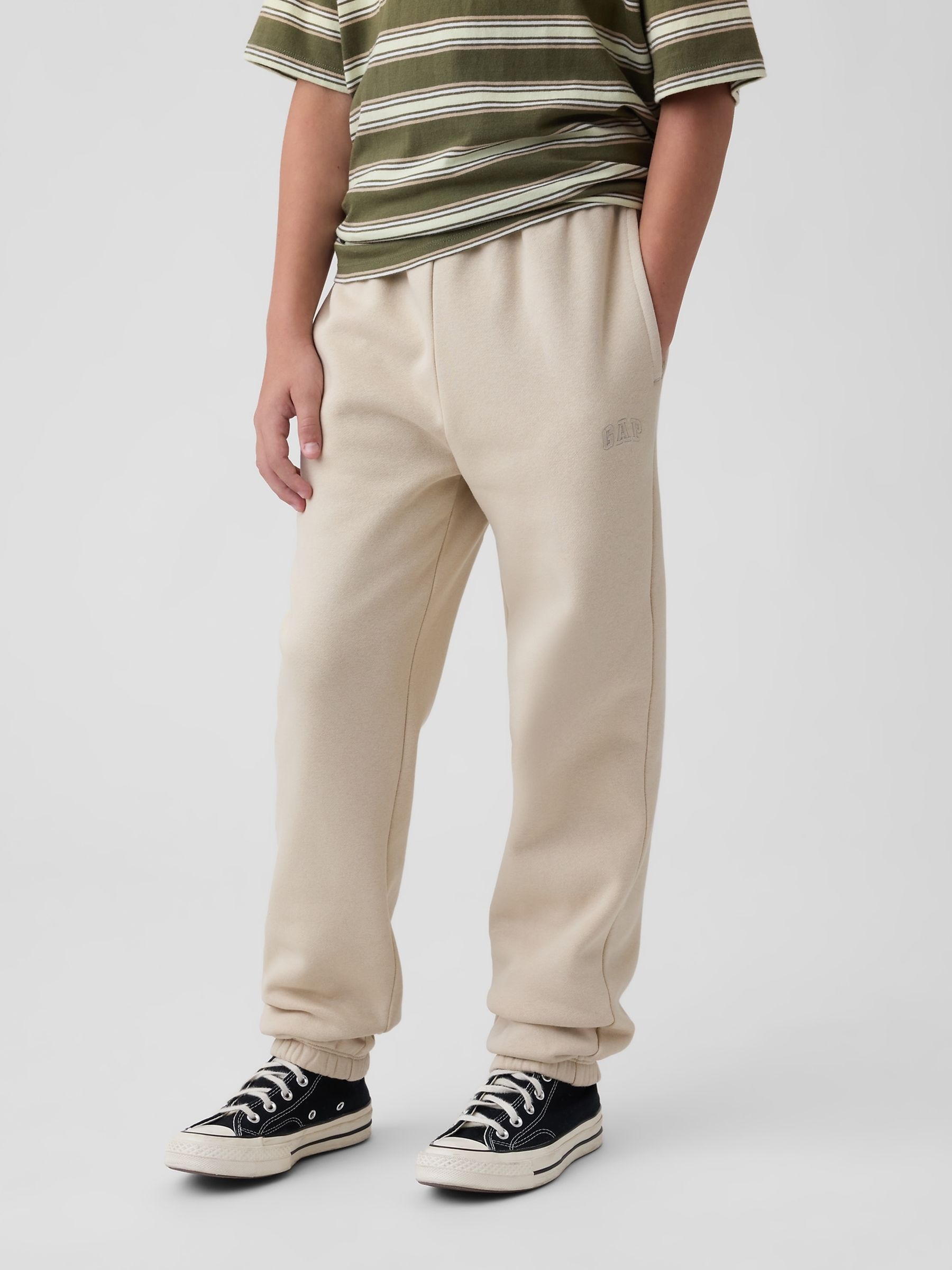 Cream Vintage Soft Relaxed Logo Joggers - Image 1 of 5