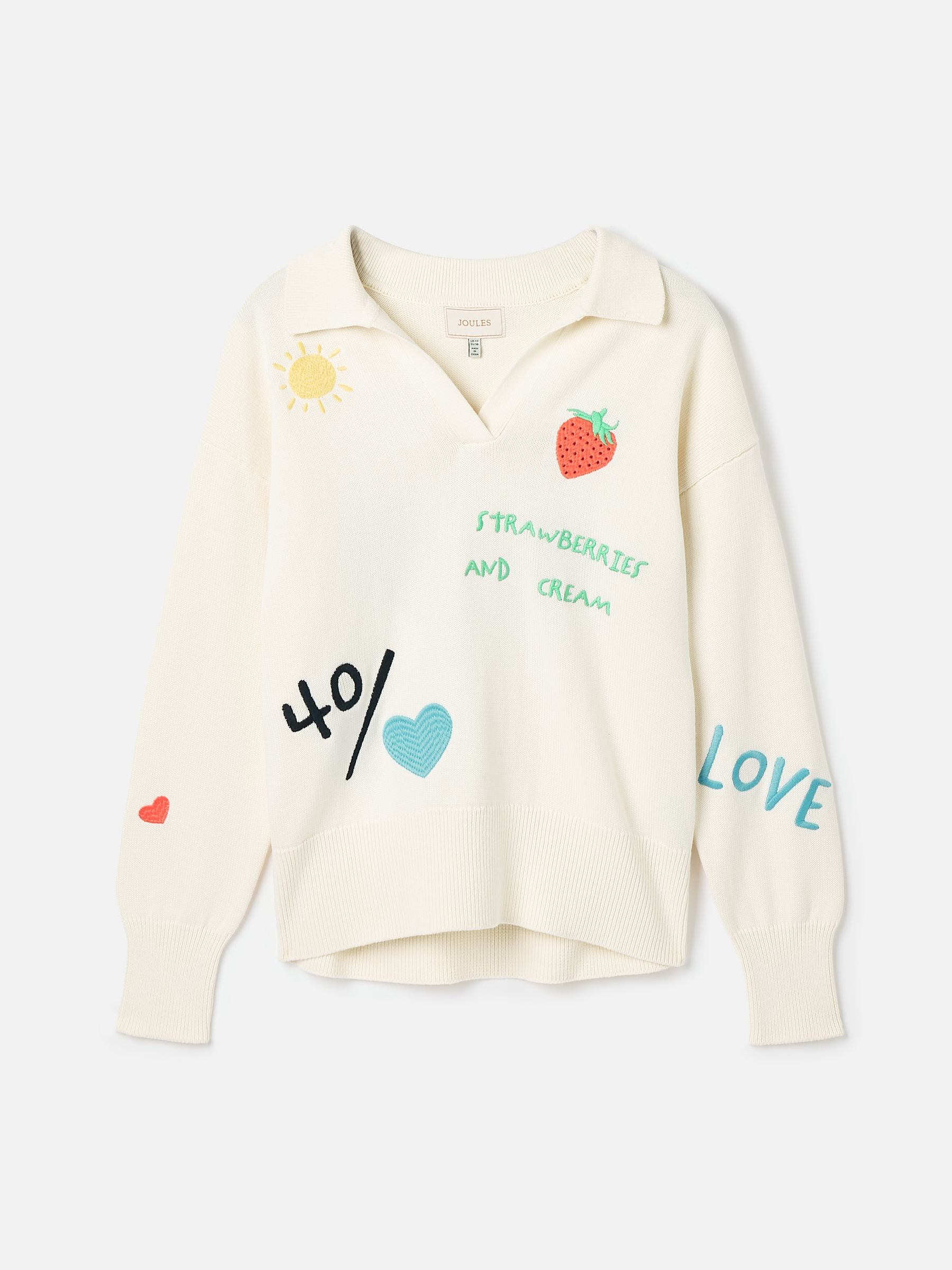 Set Match Cream Jumper with Tennis Embroidery - Image 1 of 1