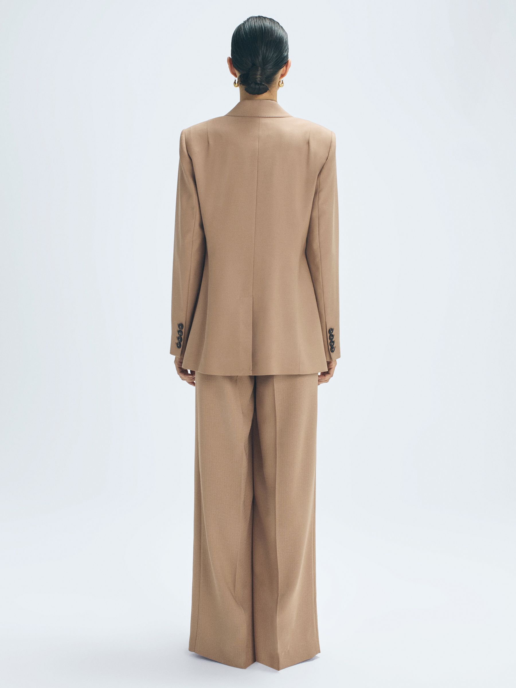 Atelier Wool Double Breasted Blazer in Camel - Image 4 of 6