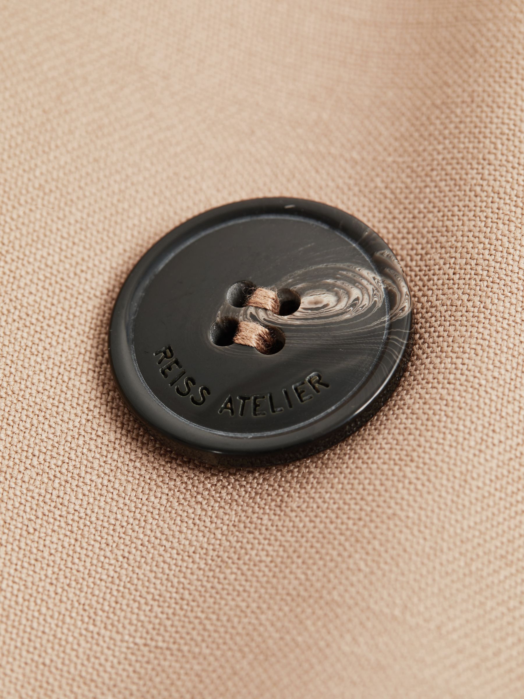 Atelier Wool Double Breasted Blazer in Camel - Image 6 of 6