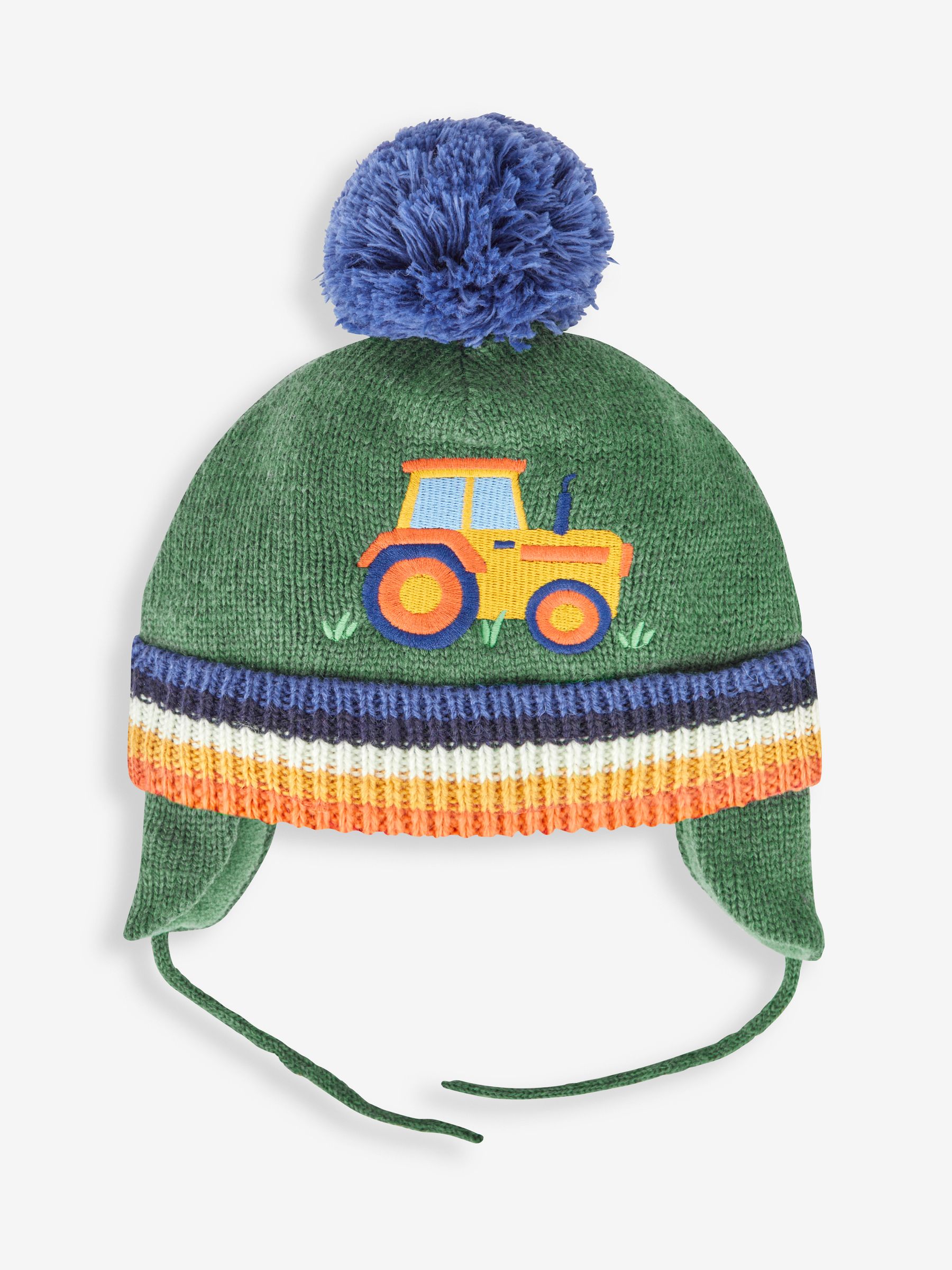 Khaki Green Appliqué Bobble Hat - Image 1 of 3